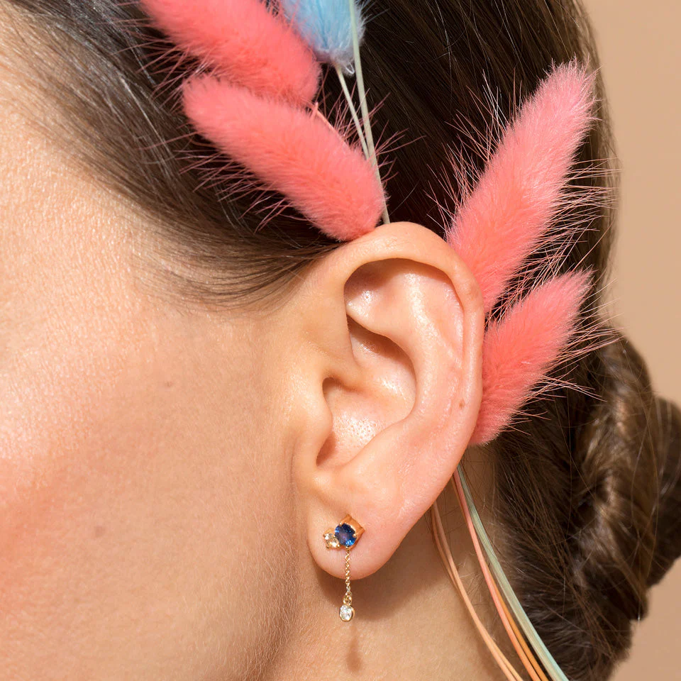 Aster Earrings - Sapphire - Image 5