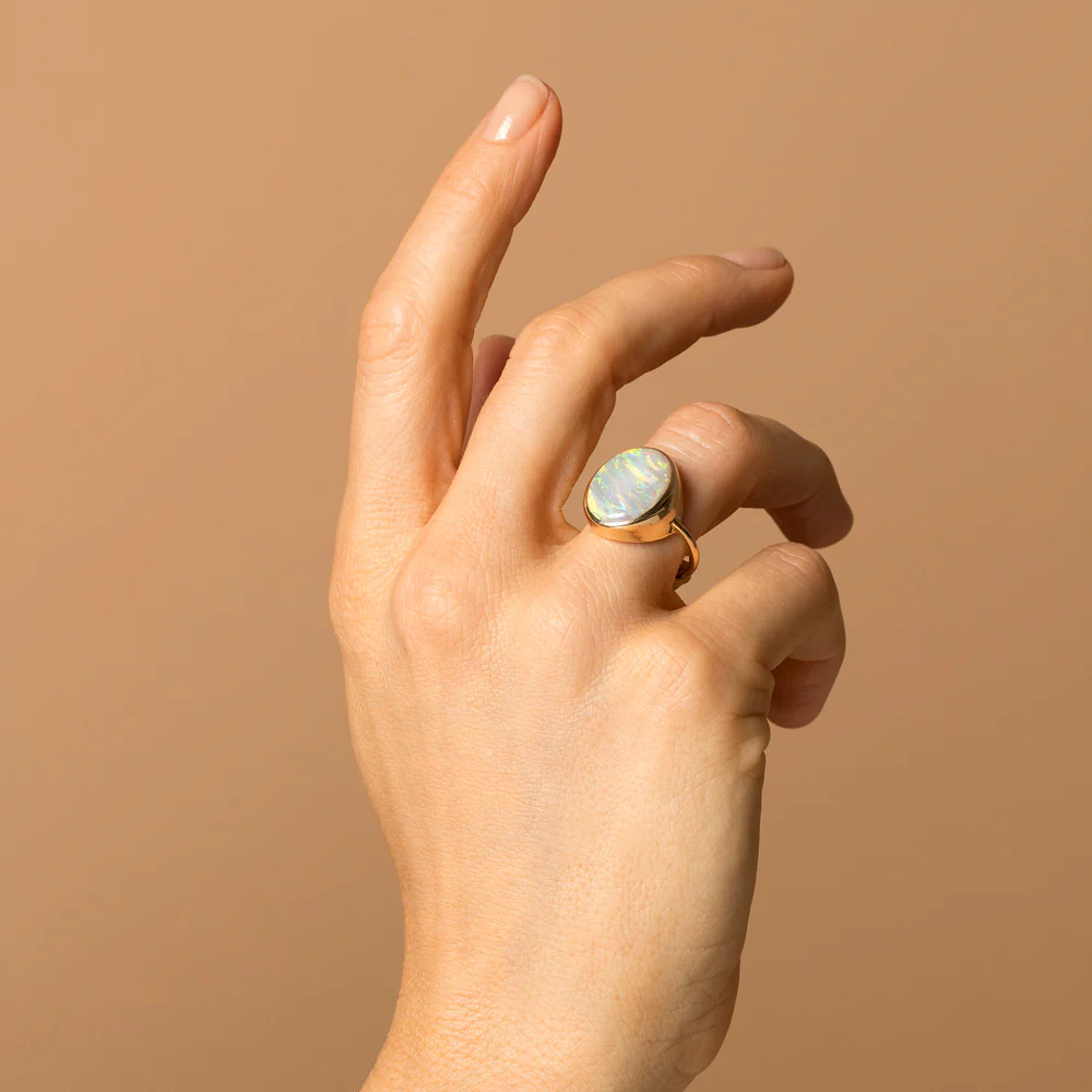 Australian Black Opal Ring - Image 5
