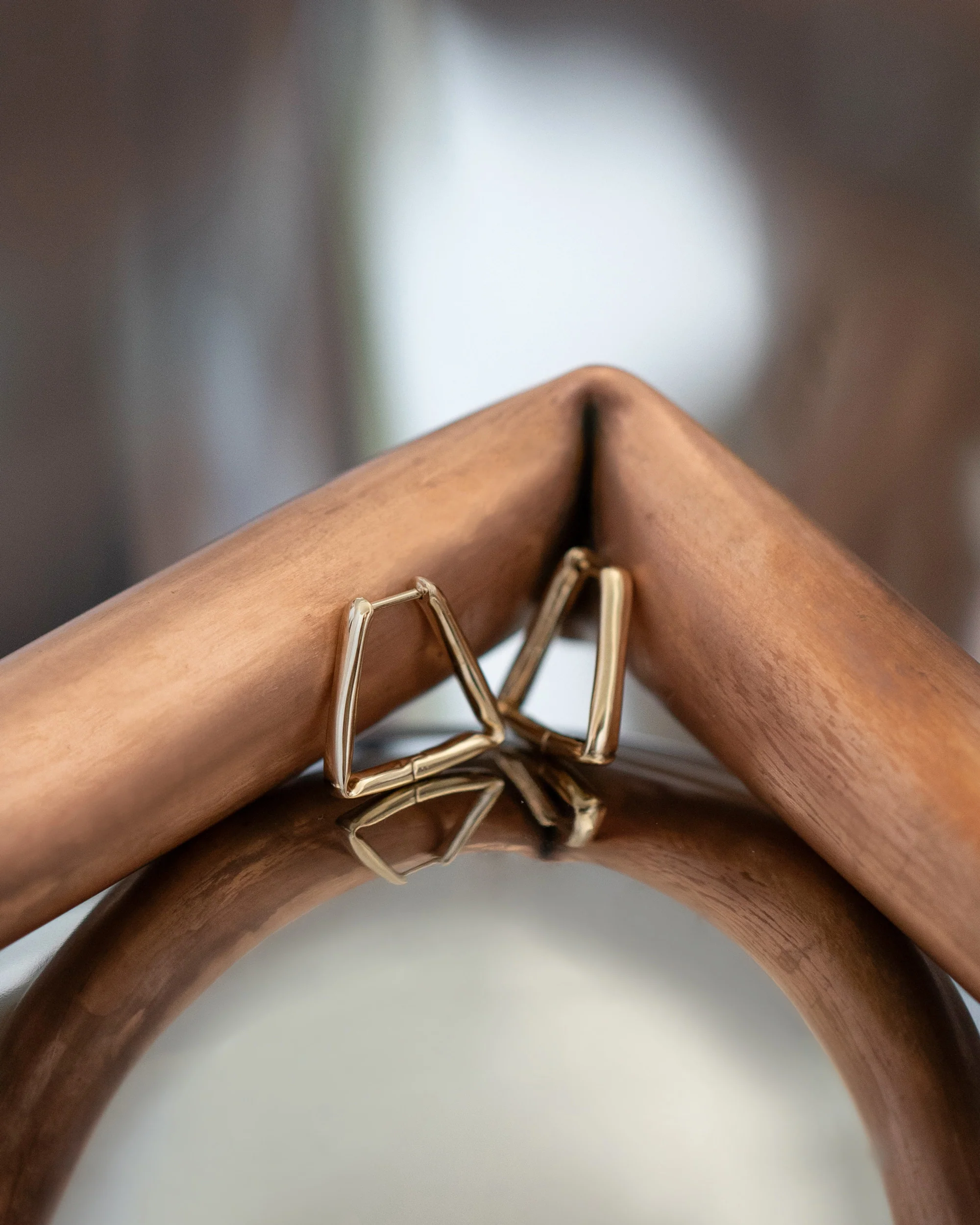 Bend Hoop Earrings - Image 3
