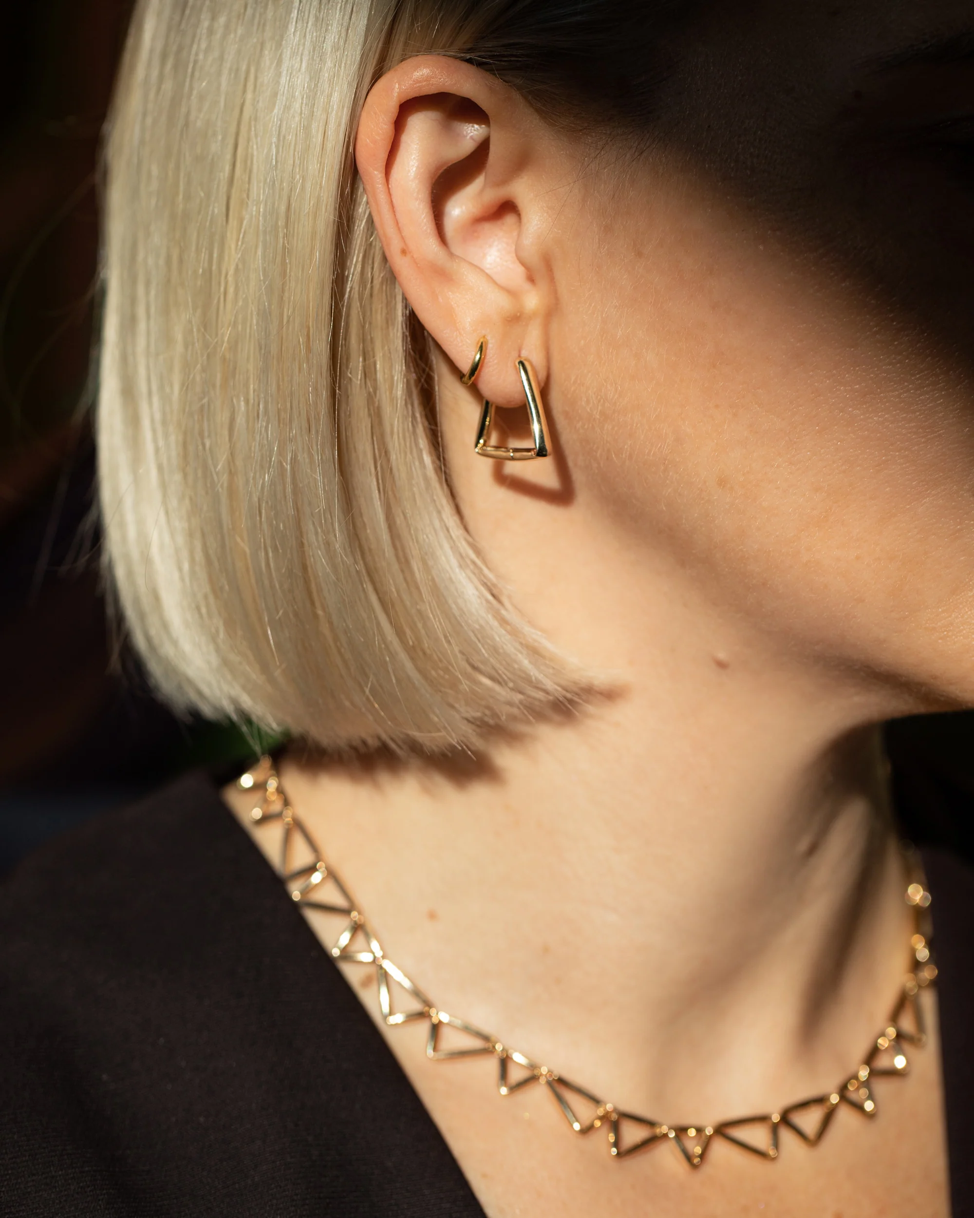 Bend Hoop Earrings - Image 4