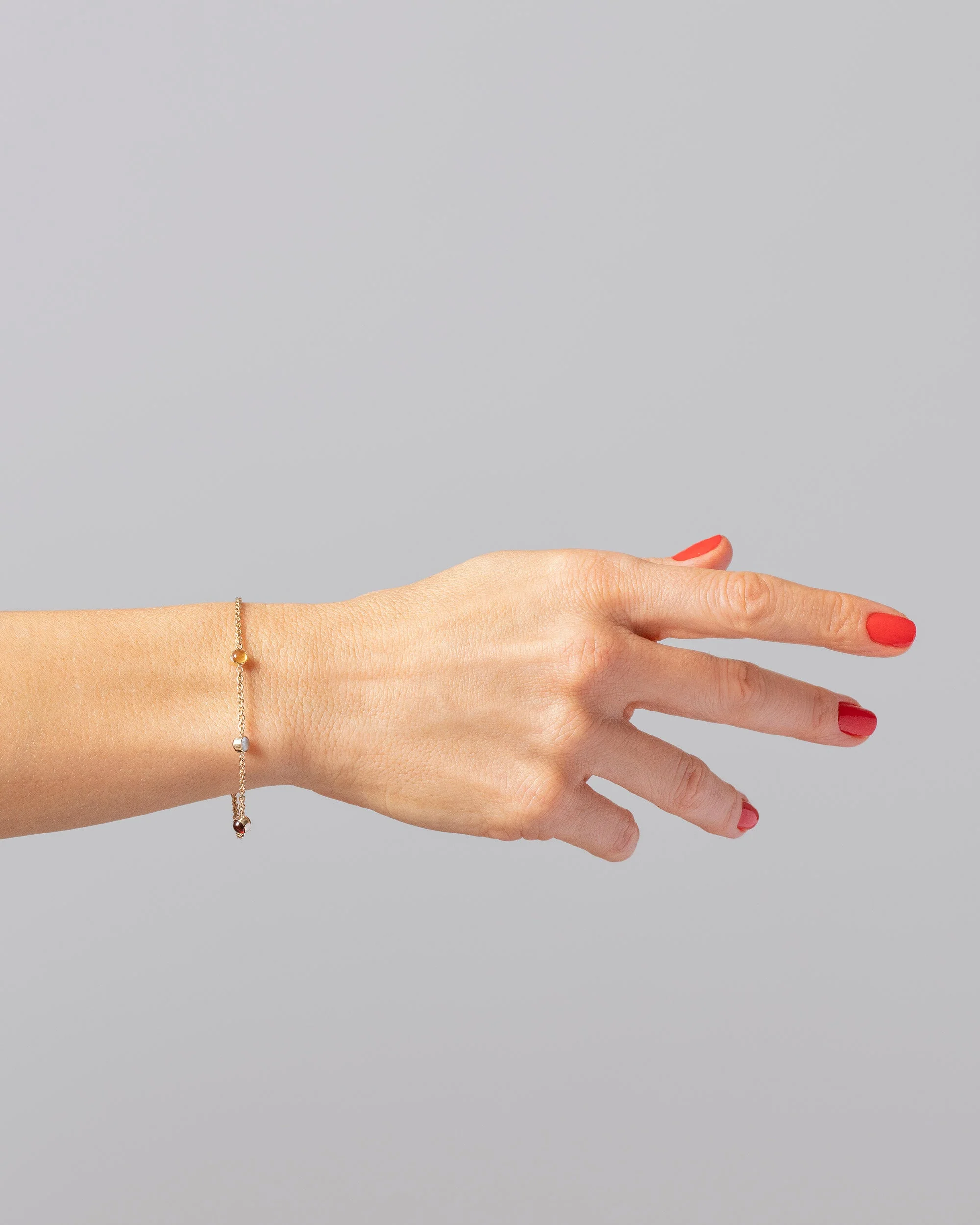 Birthstone Bracelet - Three Bezels - Image 4