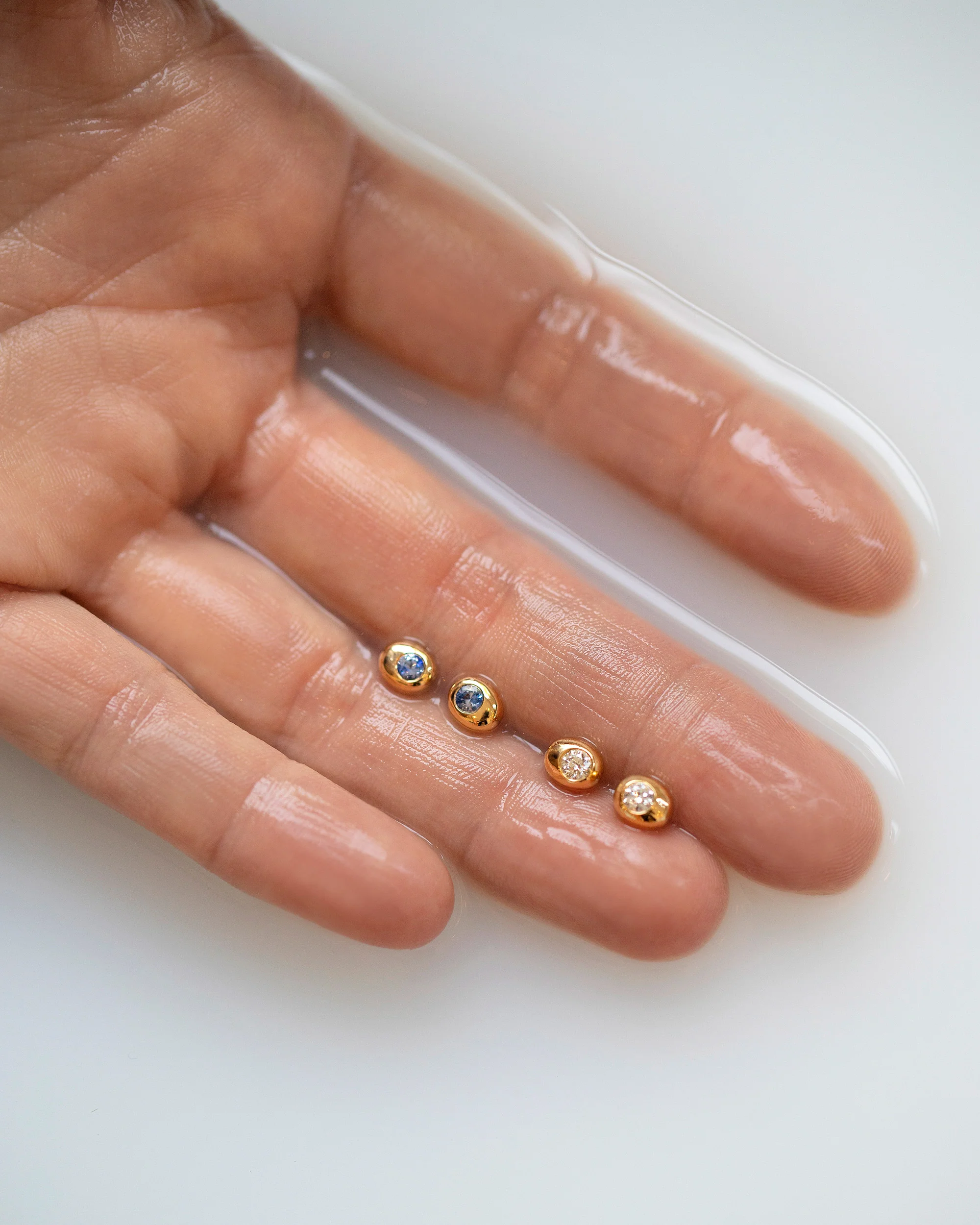Birthstone Level Stud Earrings - Image 4