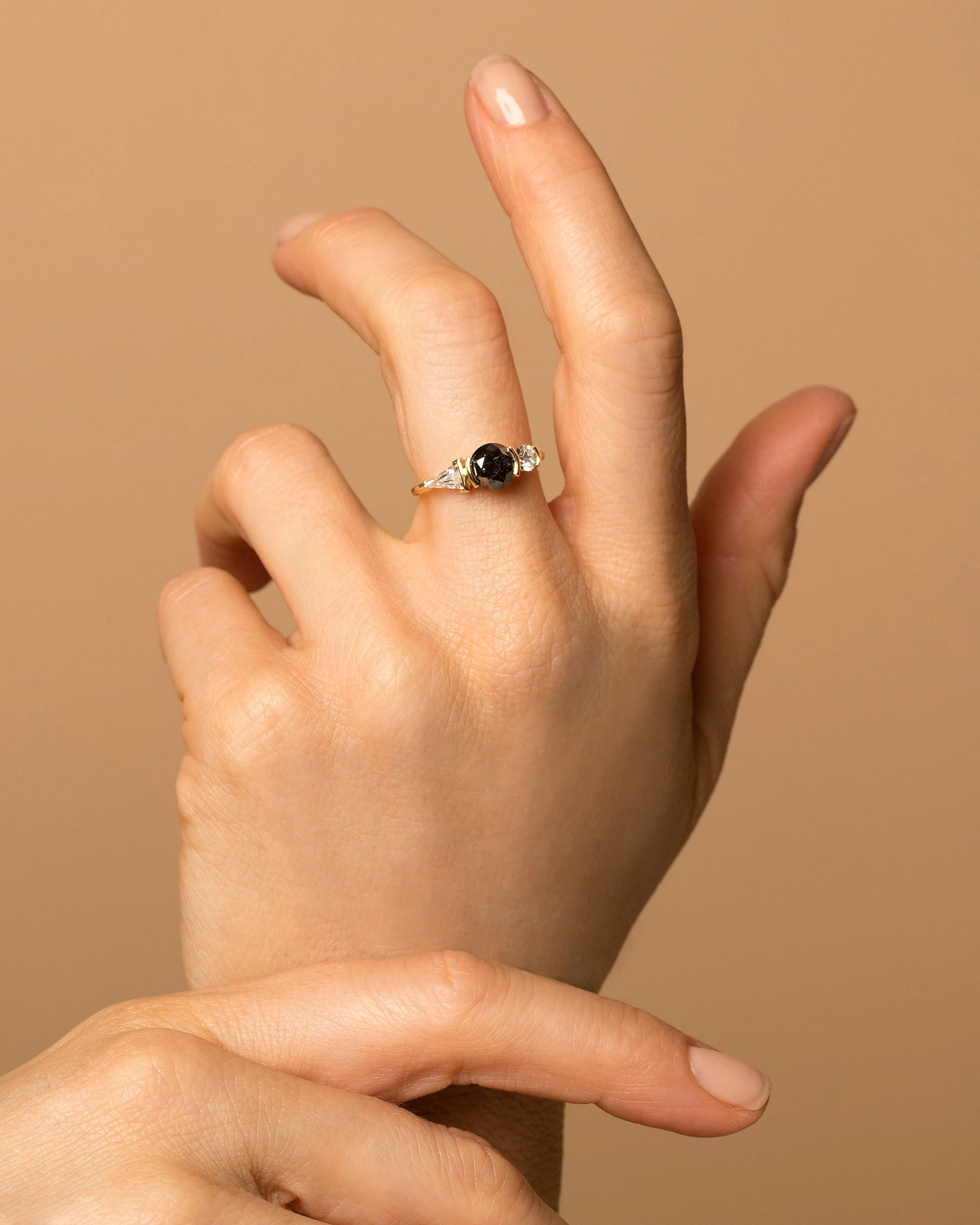 Black and White Diamond Ring - Image 4