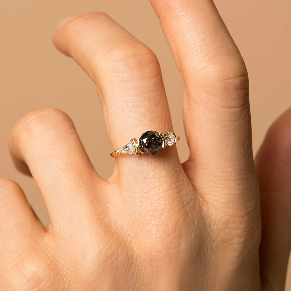 Black and White Diamond Ring - Image 7