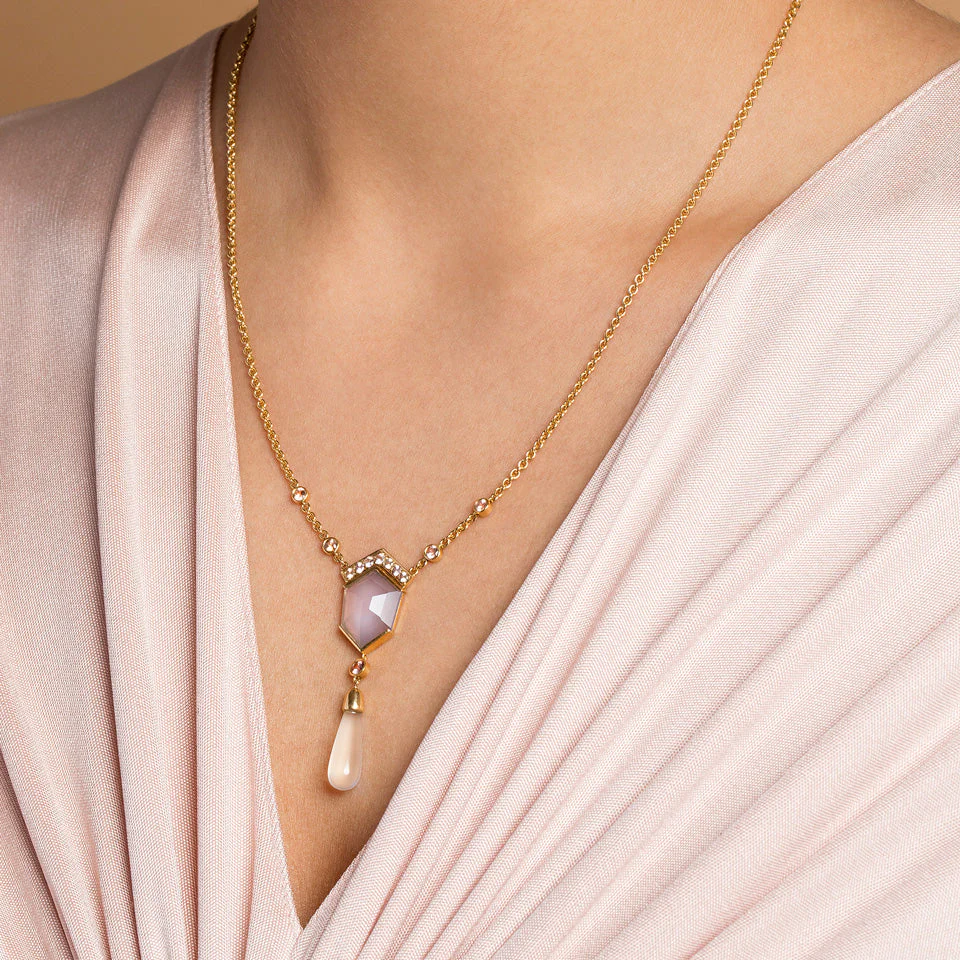 Blue Chalcedony Kite Necklace - Image 4