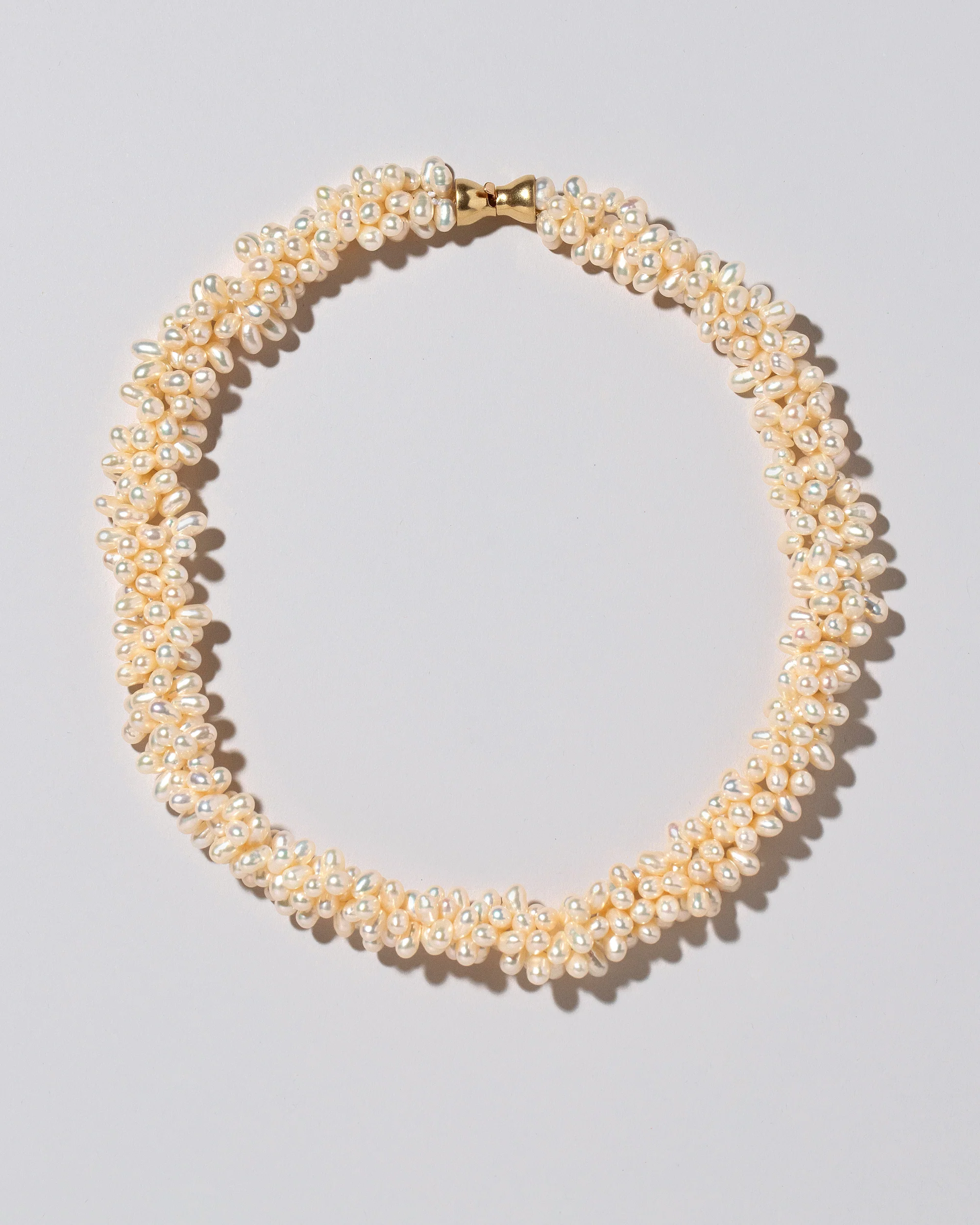 Braided Zipper Pearl Collar Necklace - Image 3