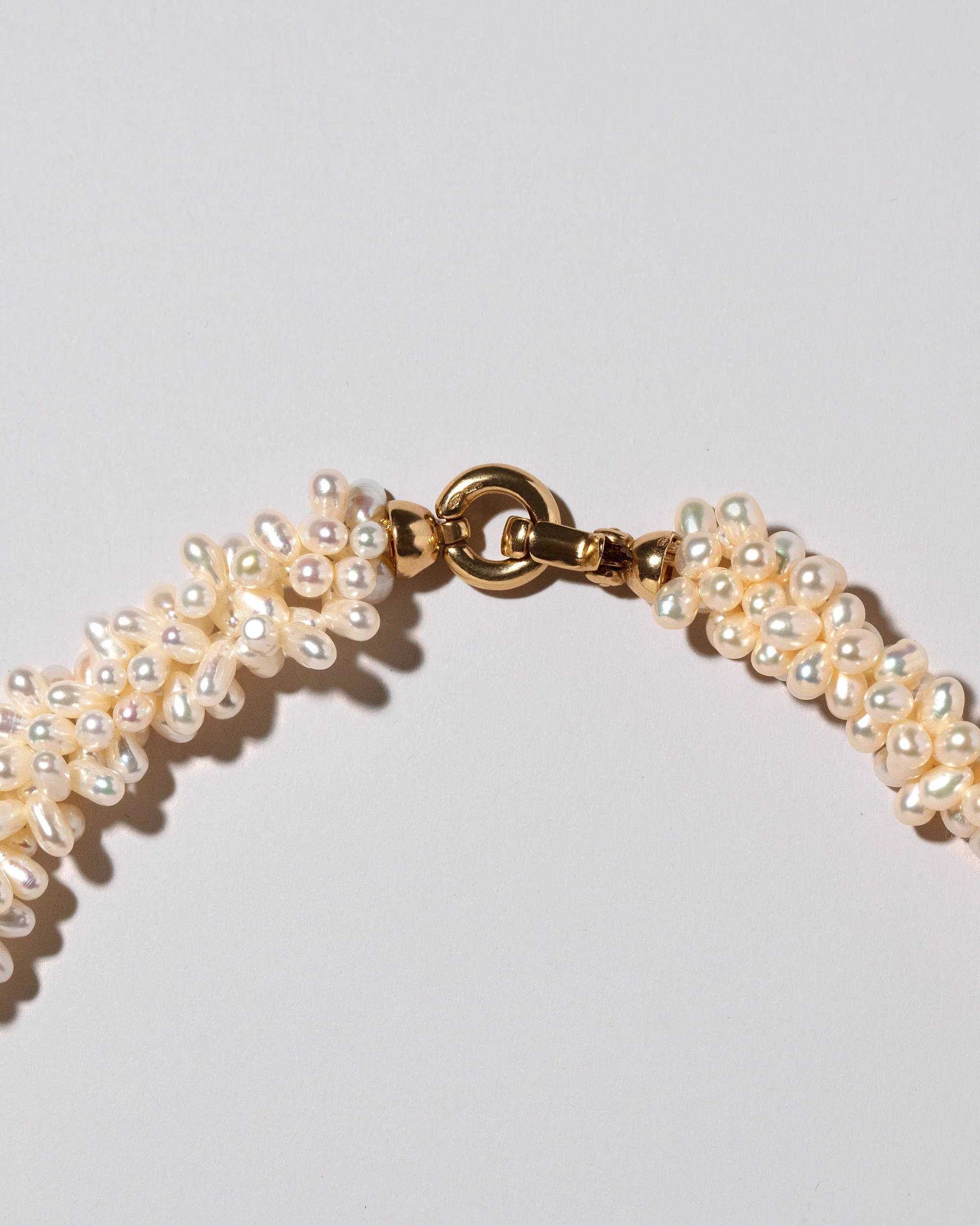 Braided Zipper Pearl Collar Necklace - Image 4