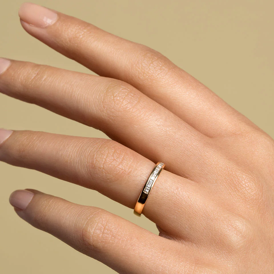 Channel Set Band - White Diamond - Image 4