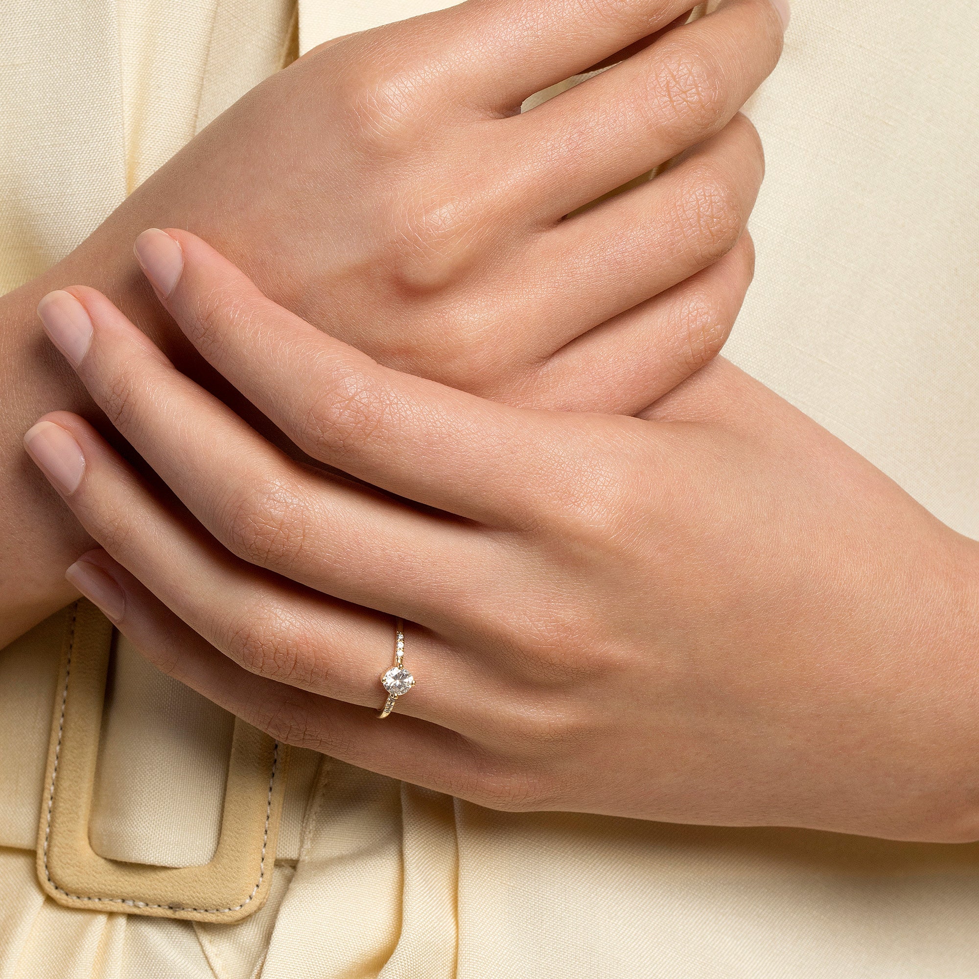 Compass Rose Ring - White Diamond - Image 5