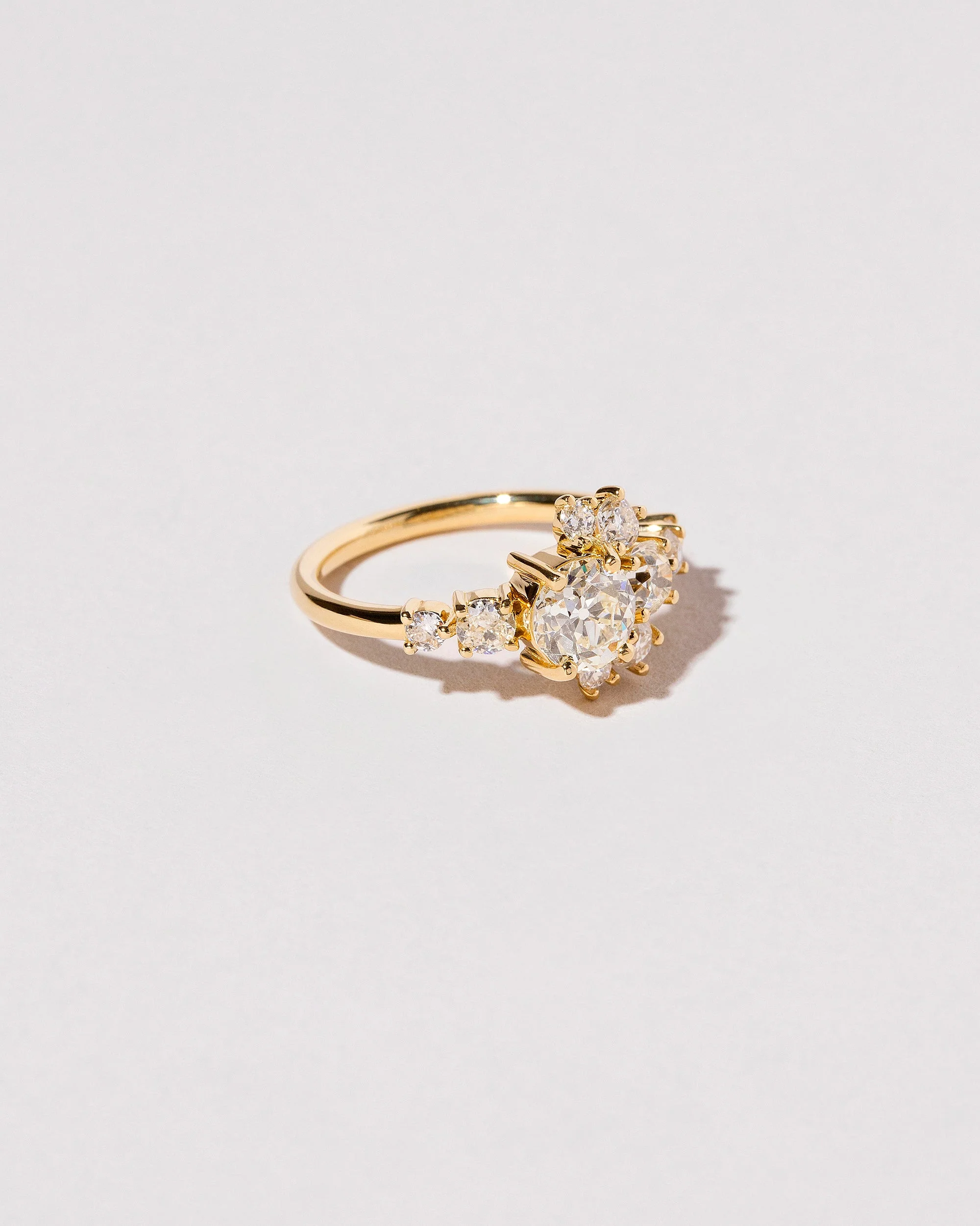 Petite Crescent Ring - White Diamond