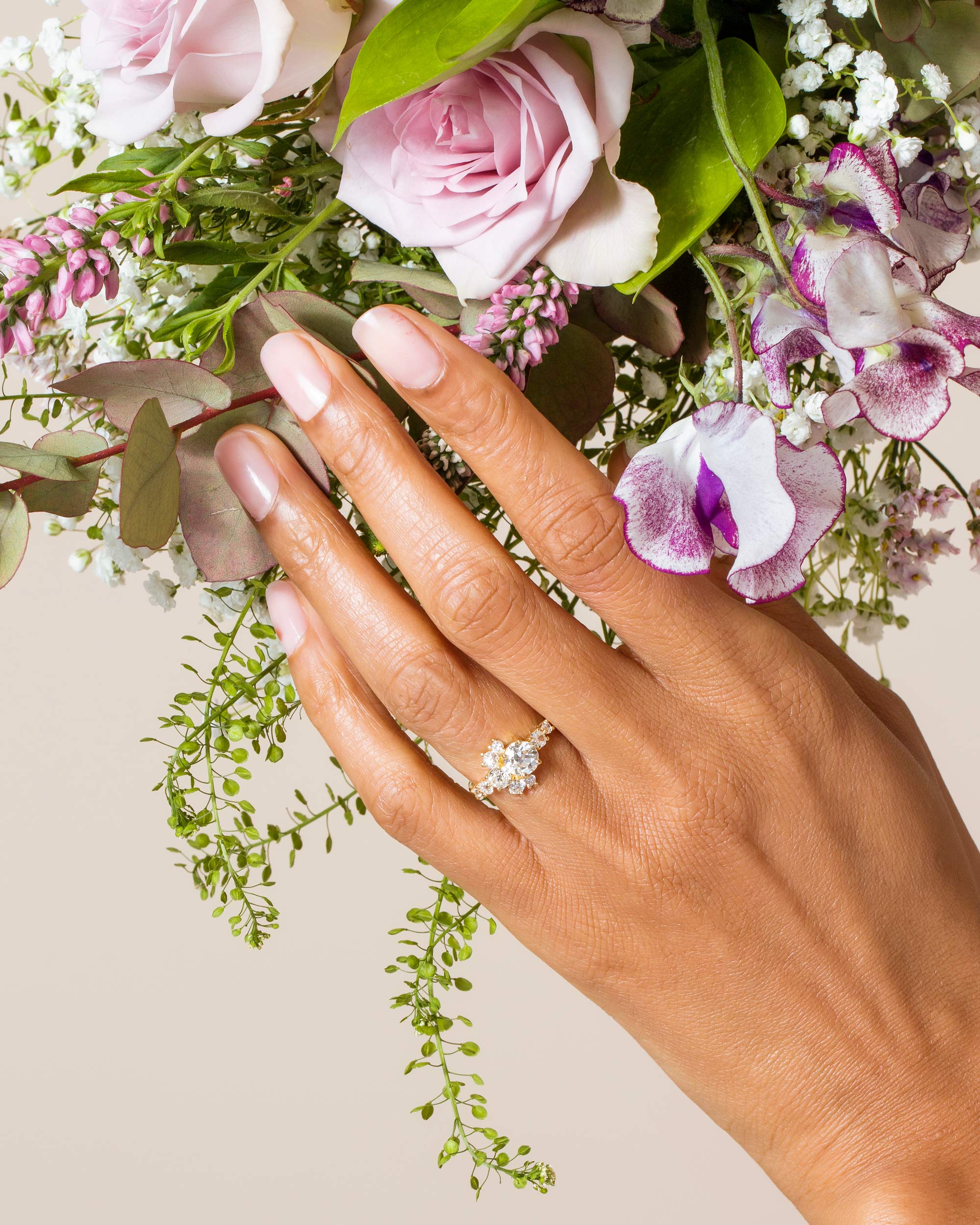 Petite Crescent Ring - White Diamond - Image 3