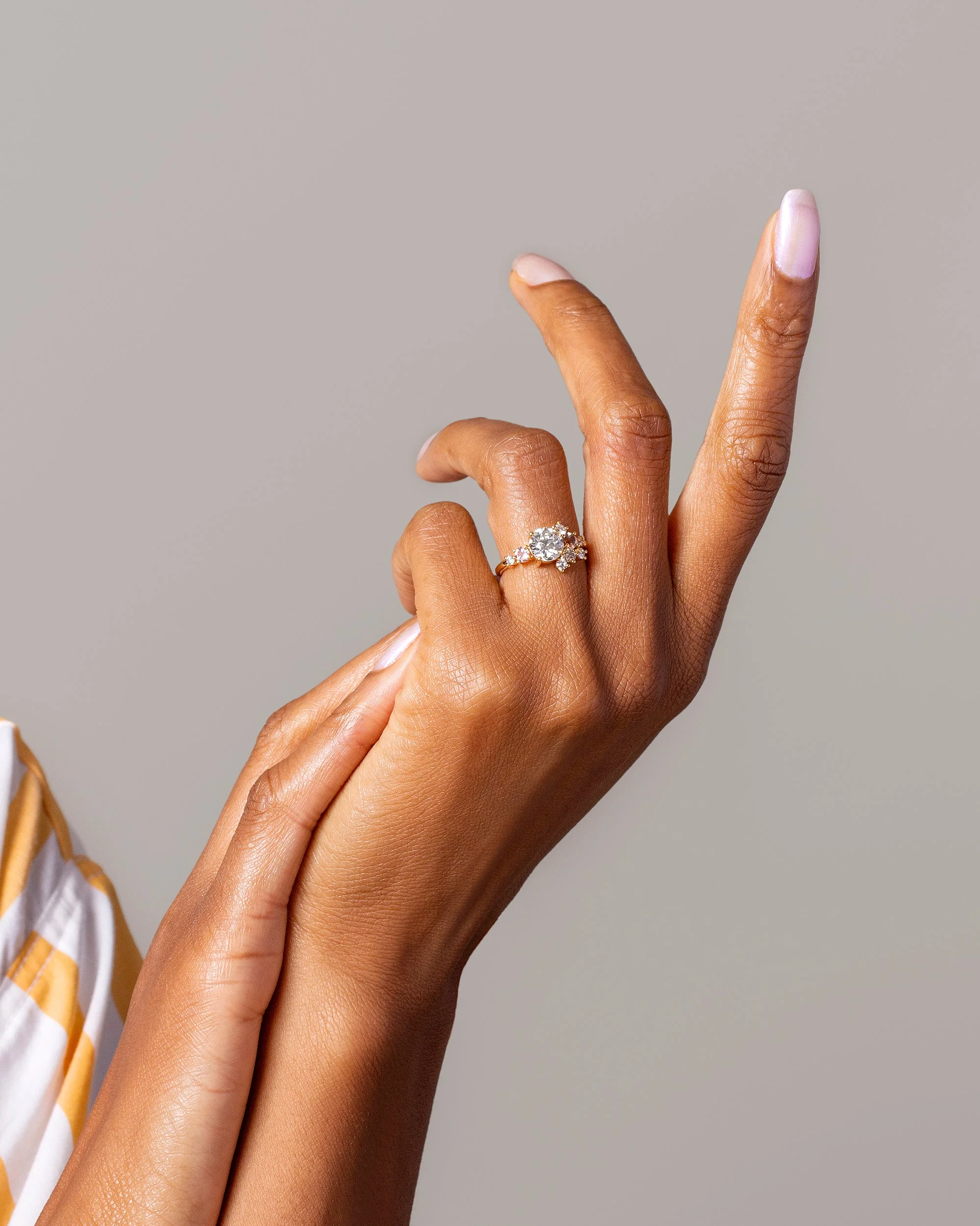 Petite Crescent Ring - White Diamond - Image 4