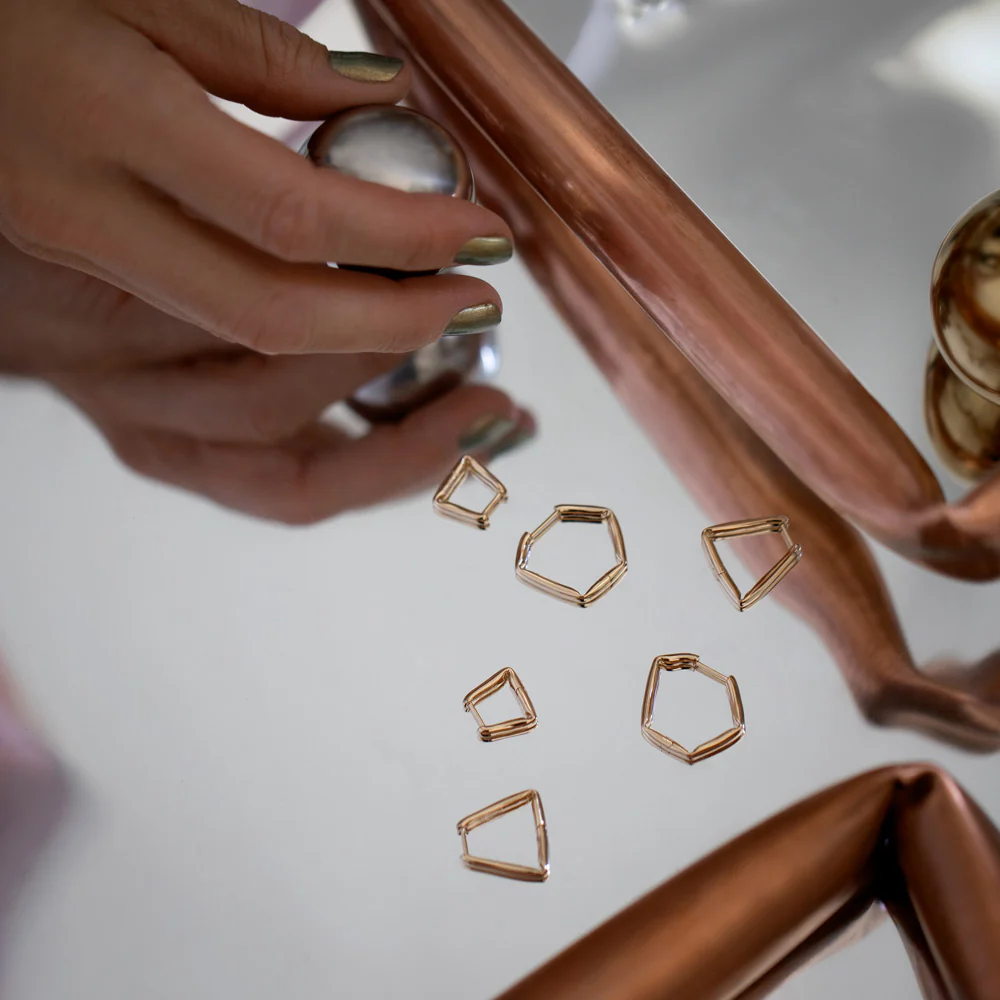 Crimp Hoop Earrings - Image 5