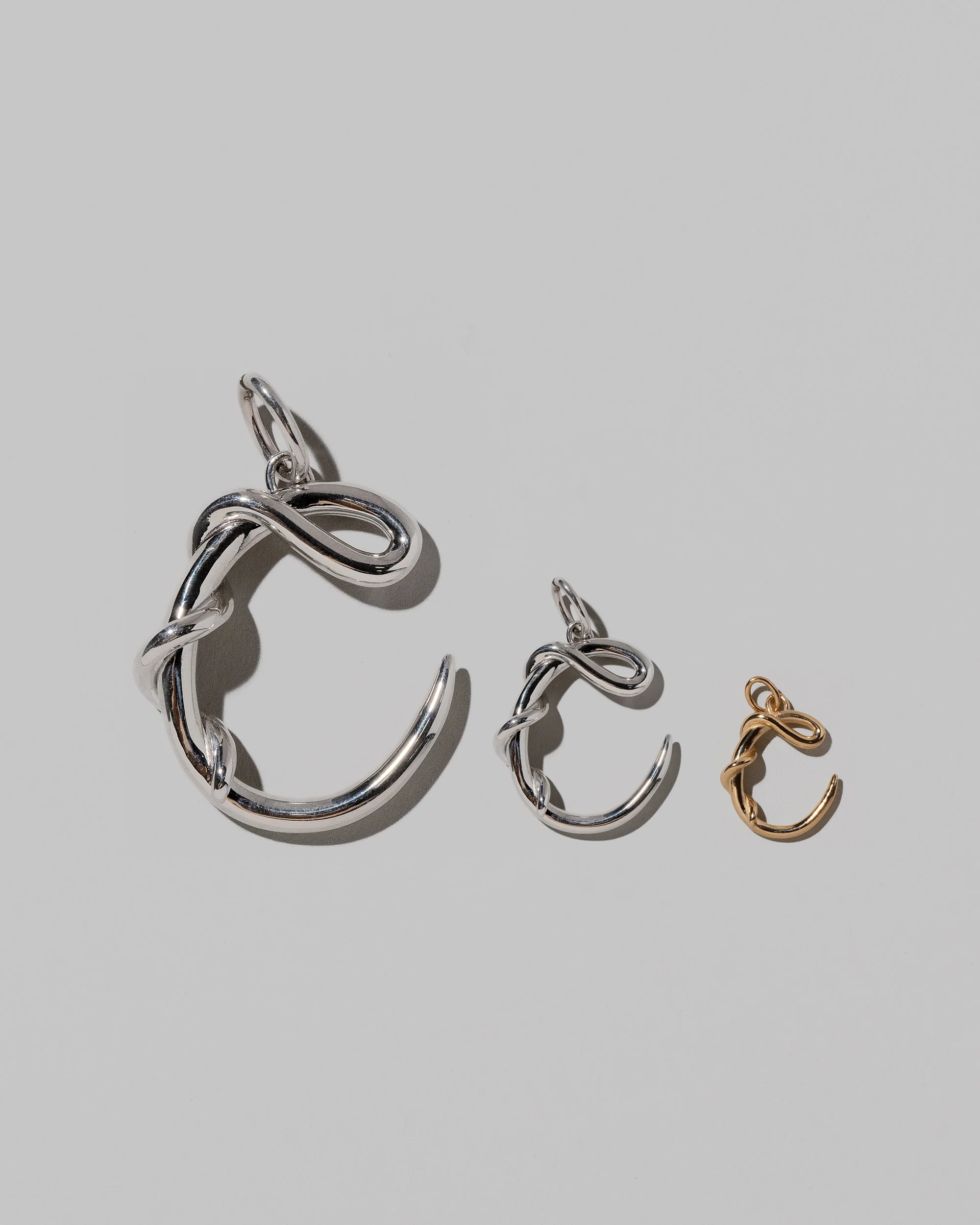 Mini Solid Gold Letter Charm - Image 2