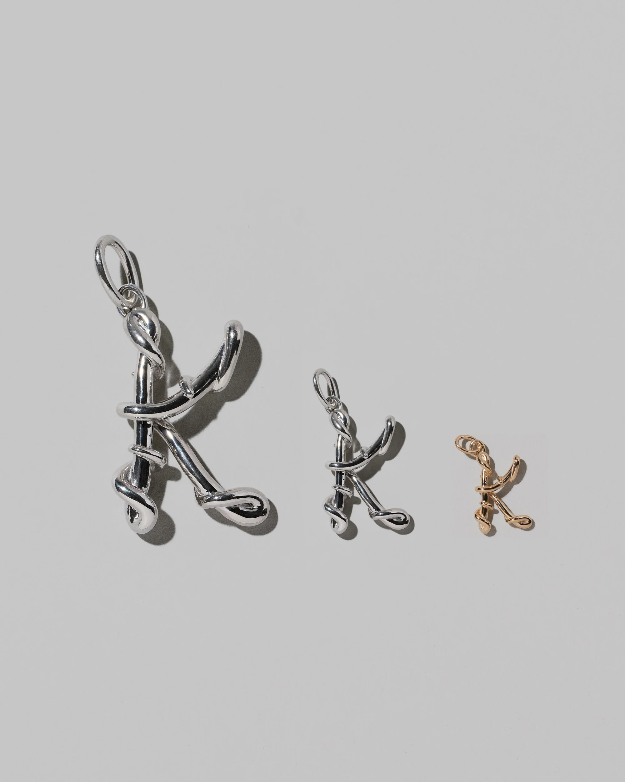 Mini Solid Gold Letter Charm - Image 24