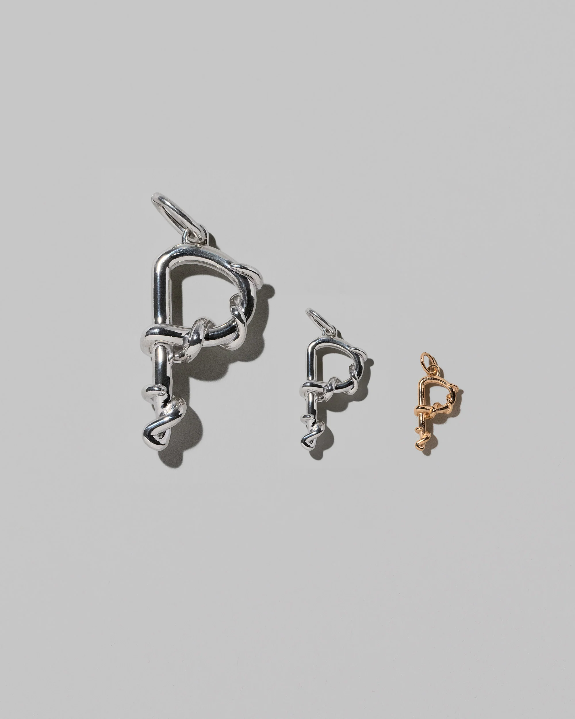 Mini Solid Gold Letter Charm - Image 34