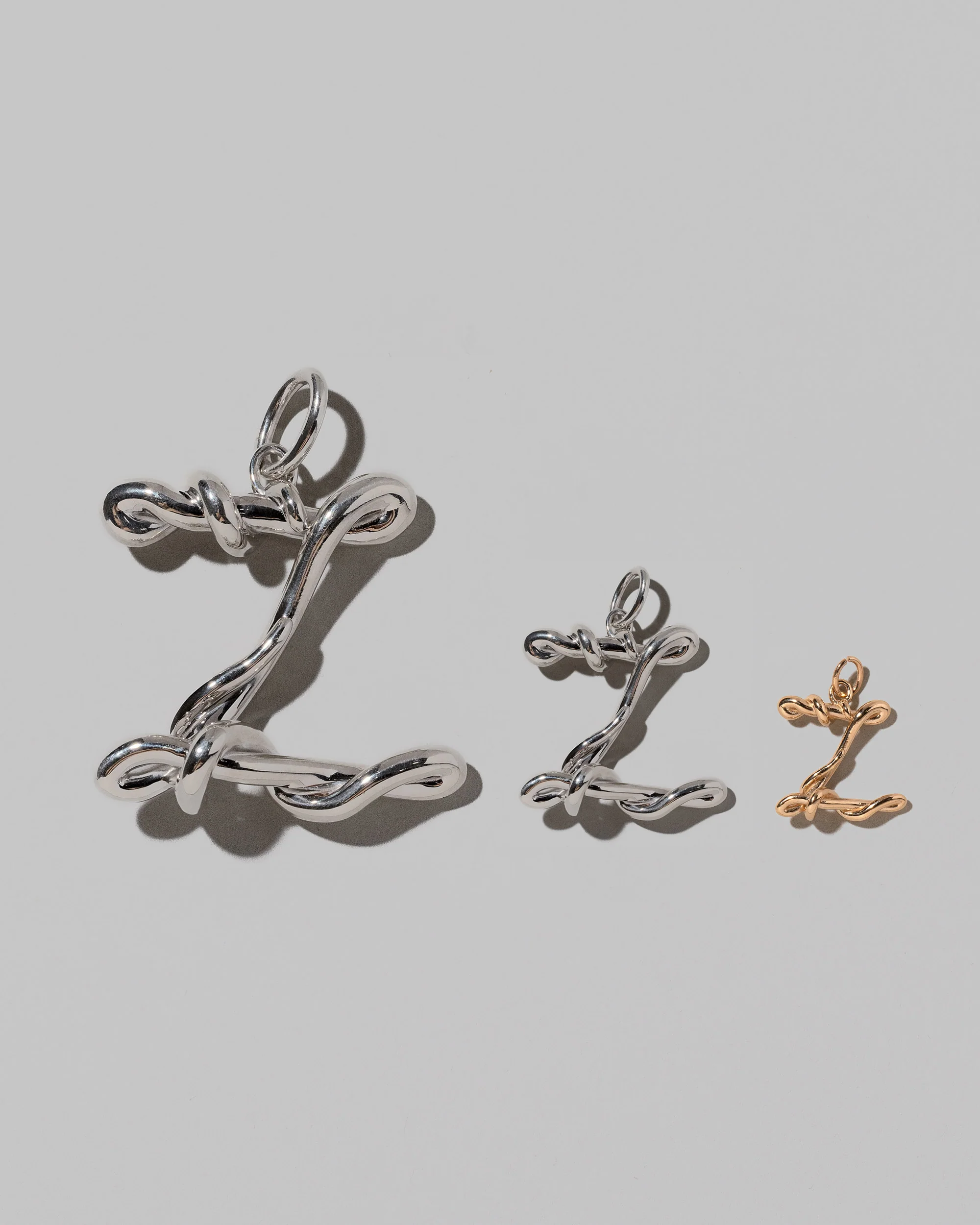 Mini Solid Gold Letter Charm - Image 54