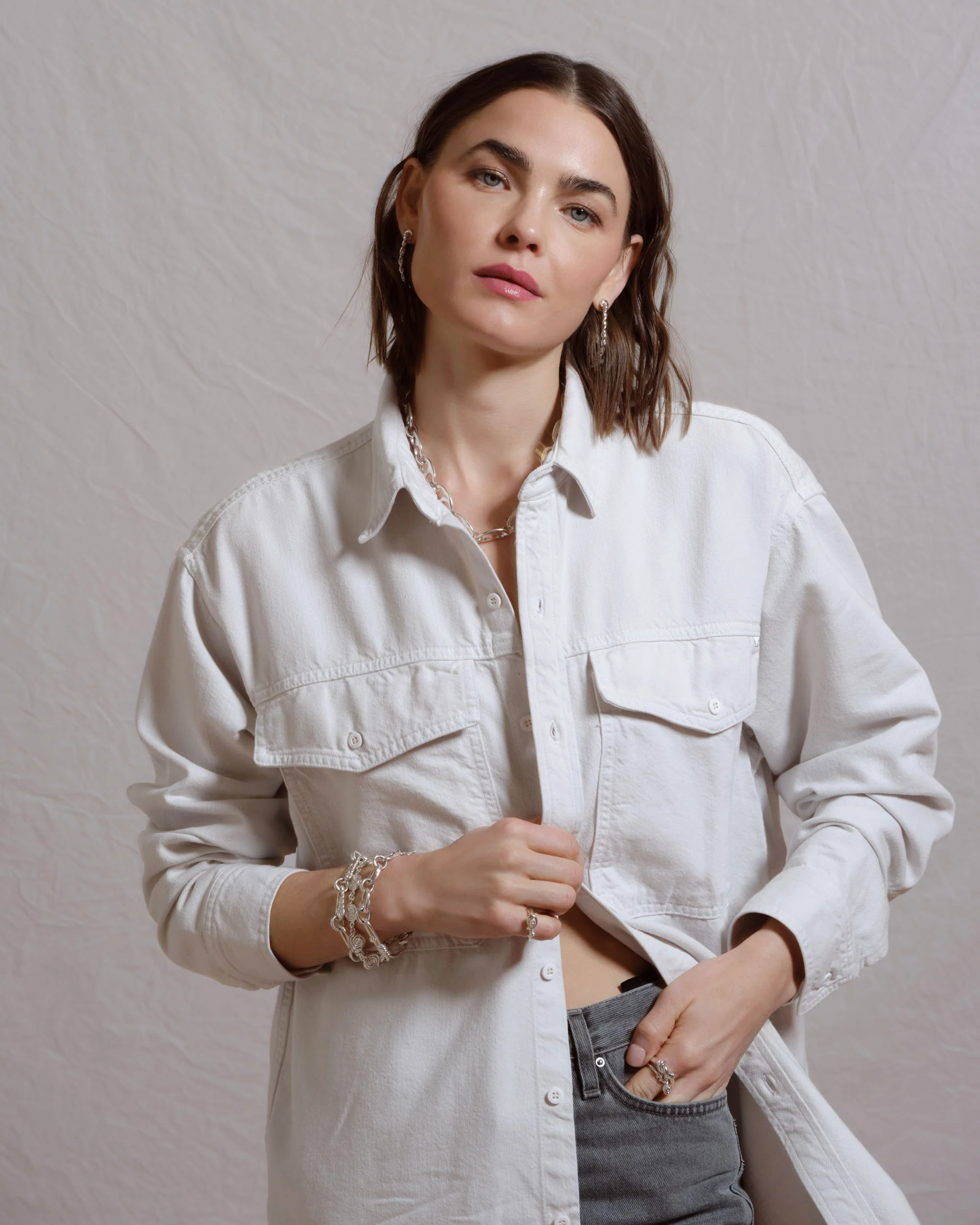 Landform Hoop Earrings - Solid Gold - Image 7