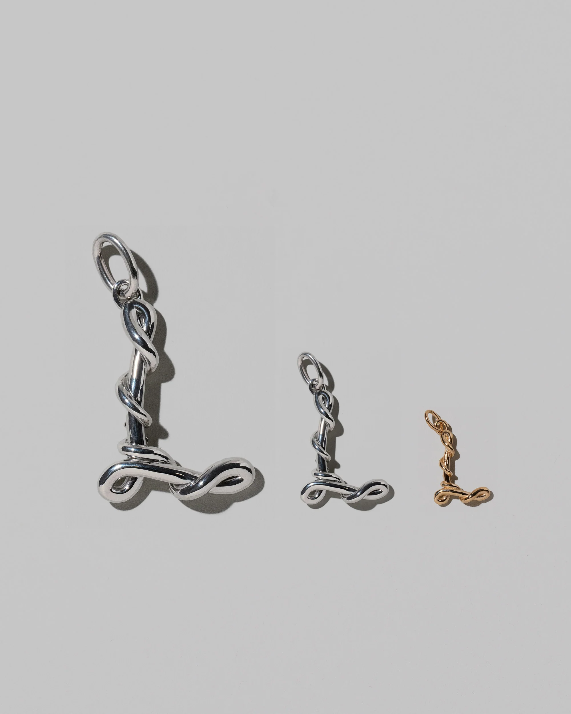 Medium Sterling Silver Letter Charm - Image 26