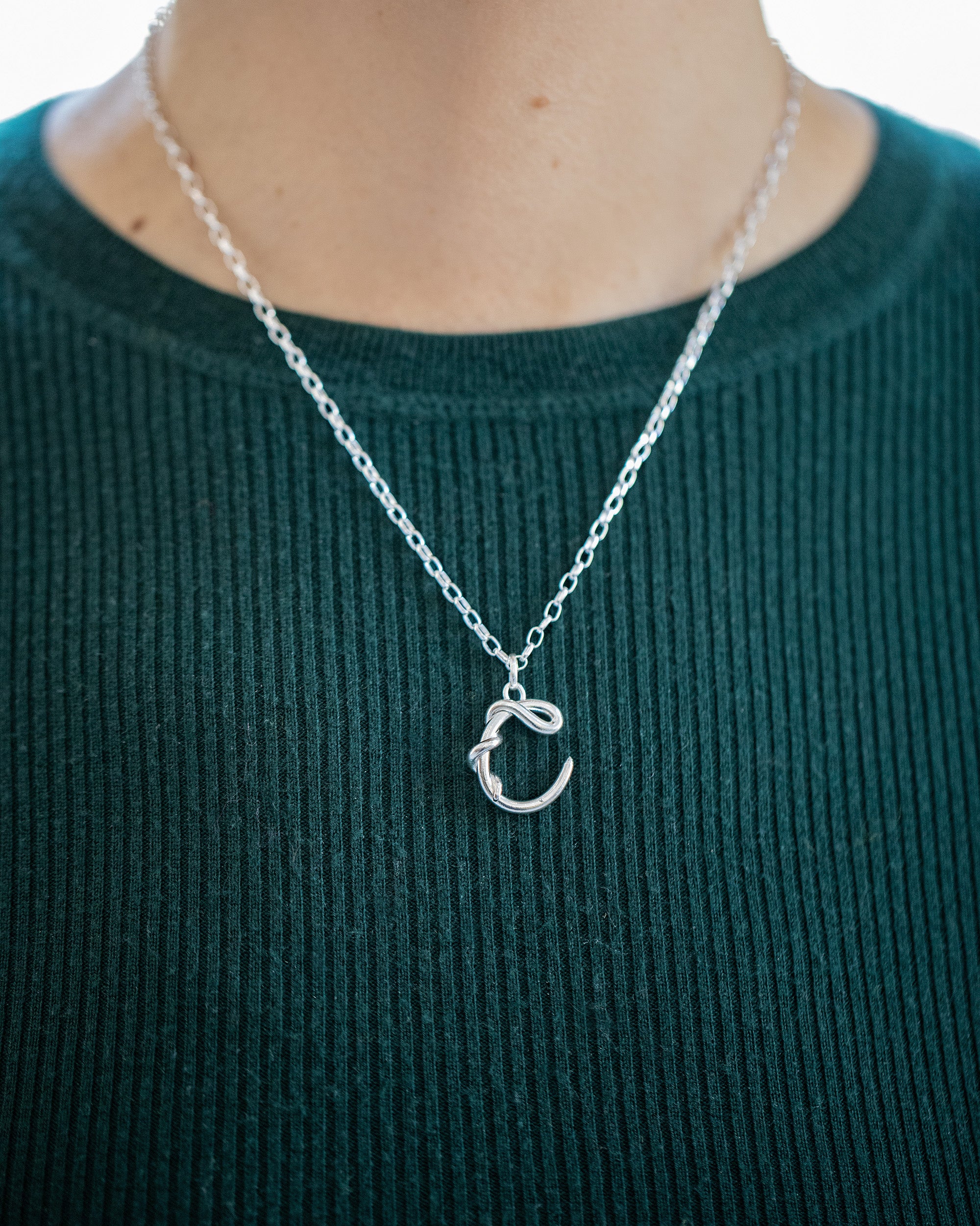 Medium Sterling Silver Letter Charm - Image 3