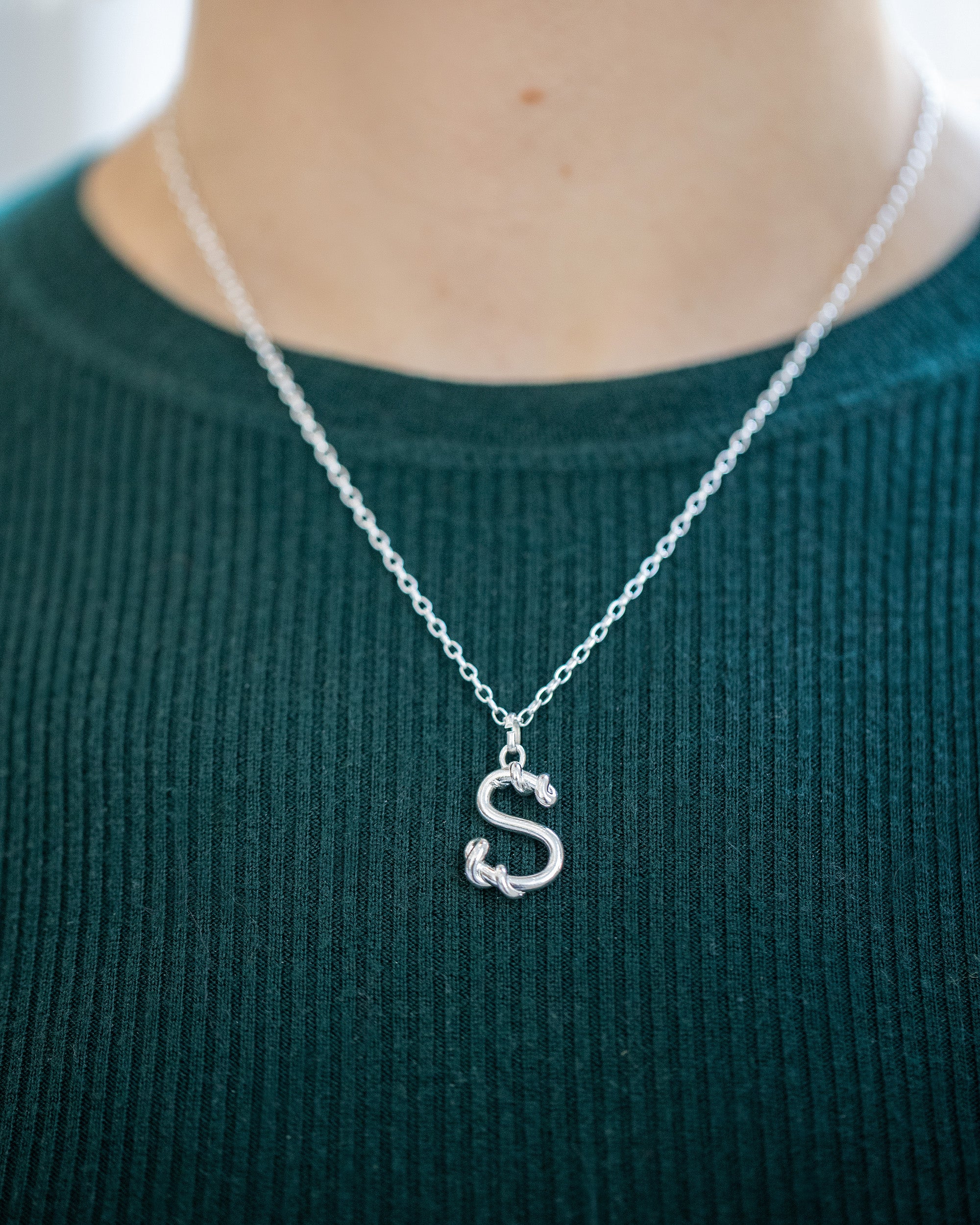 Medium Sterling Silver Letter Charm - Image 40