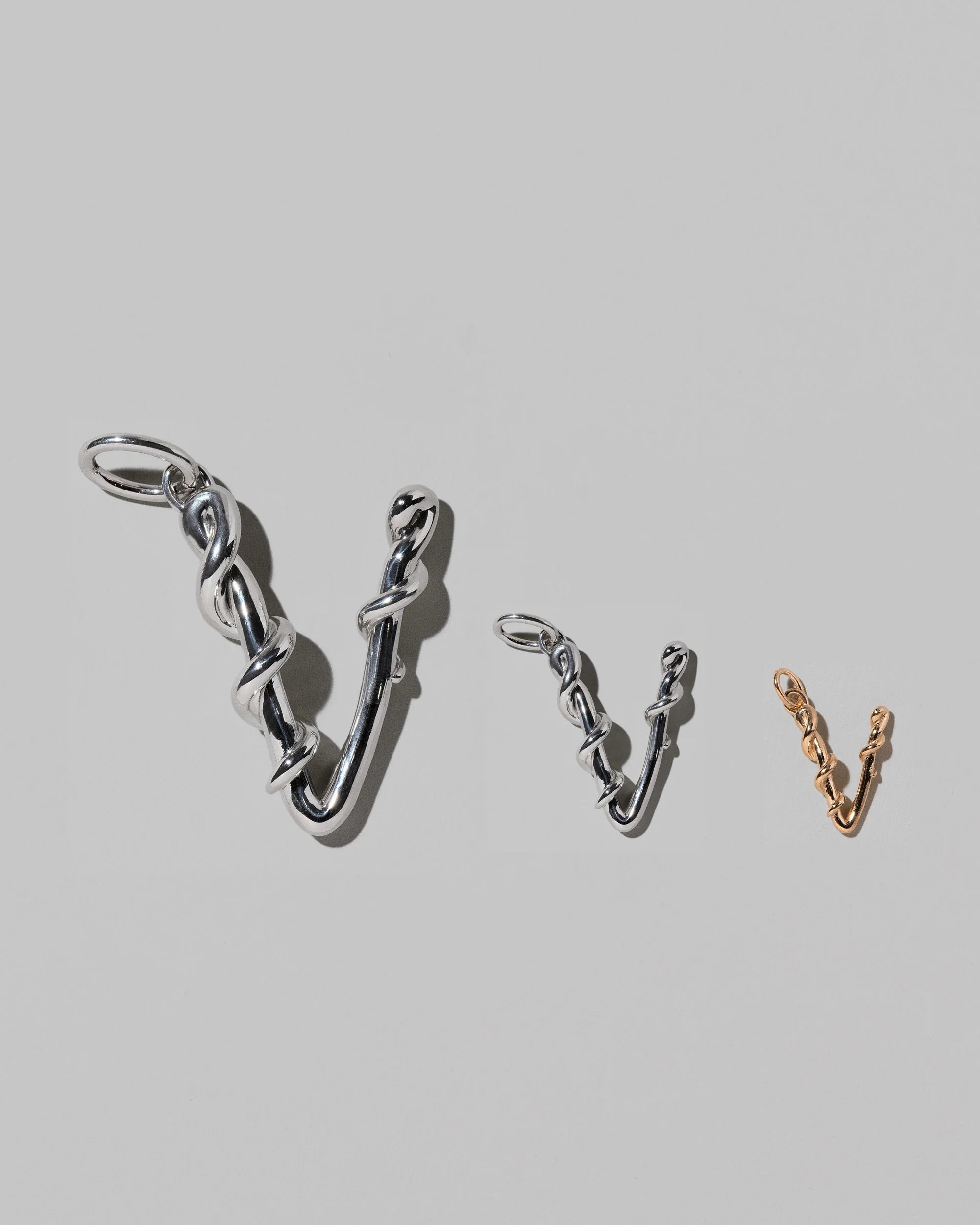 Medium Sterling Silver Letter Charm - Image 47