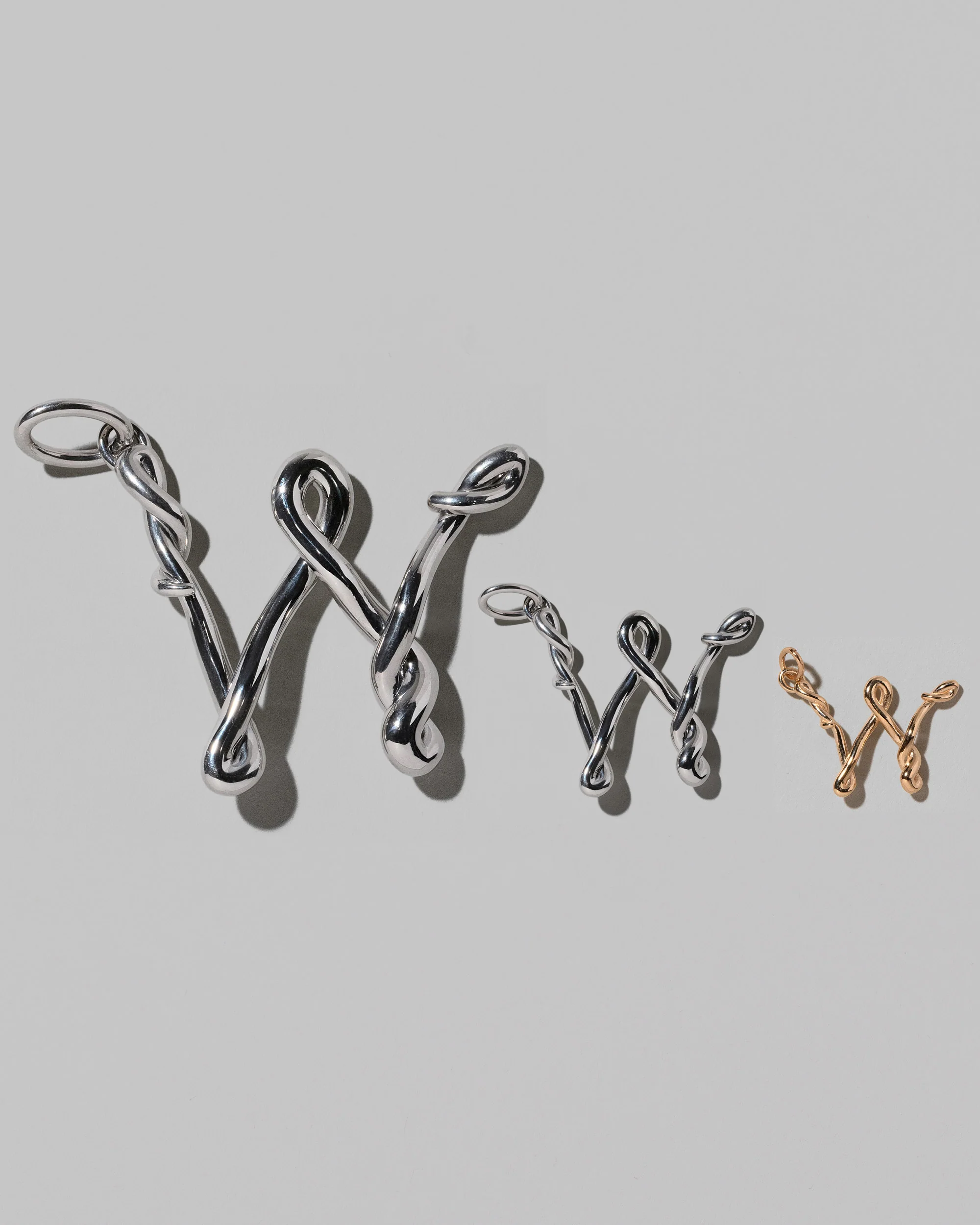 Medium Sterling Silver Letter Charm - Image 49
