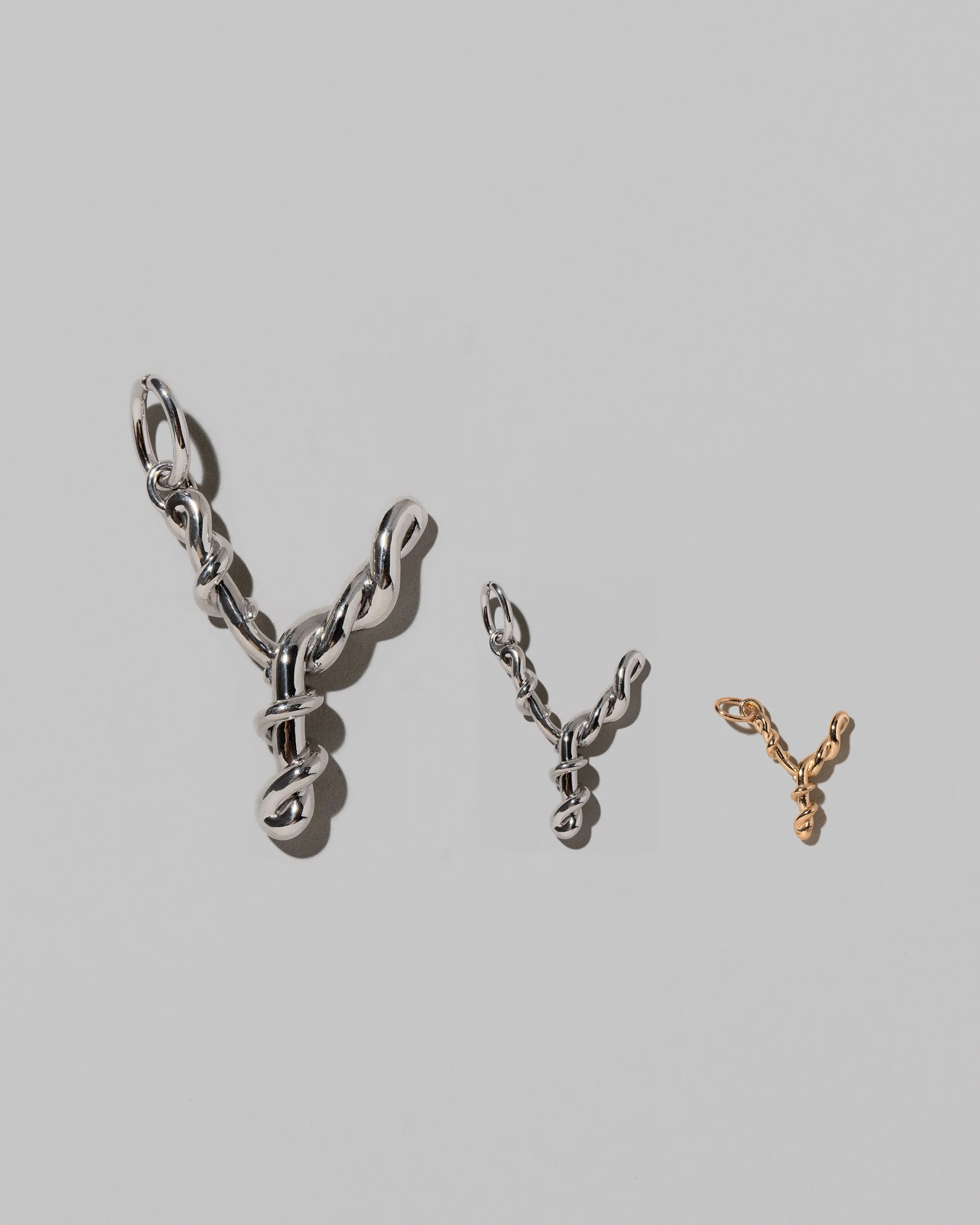 Medium Sterling Silver Letter Charm - Image 53