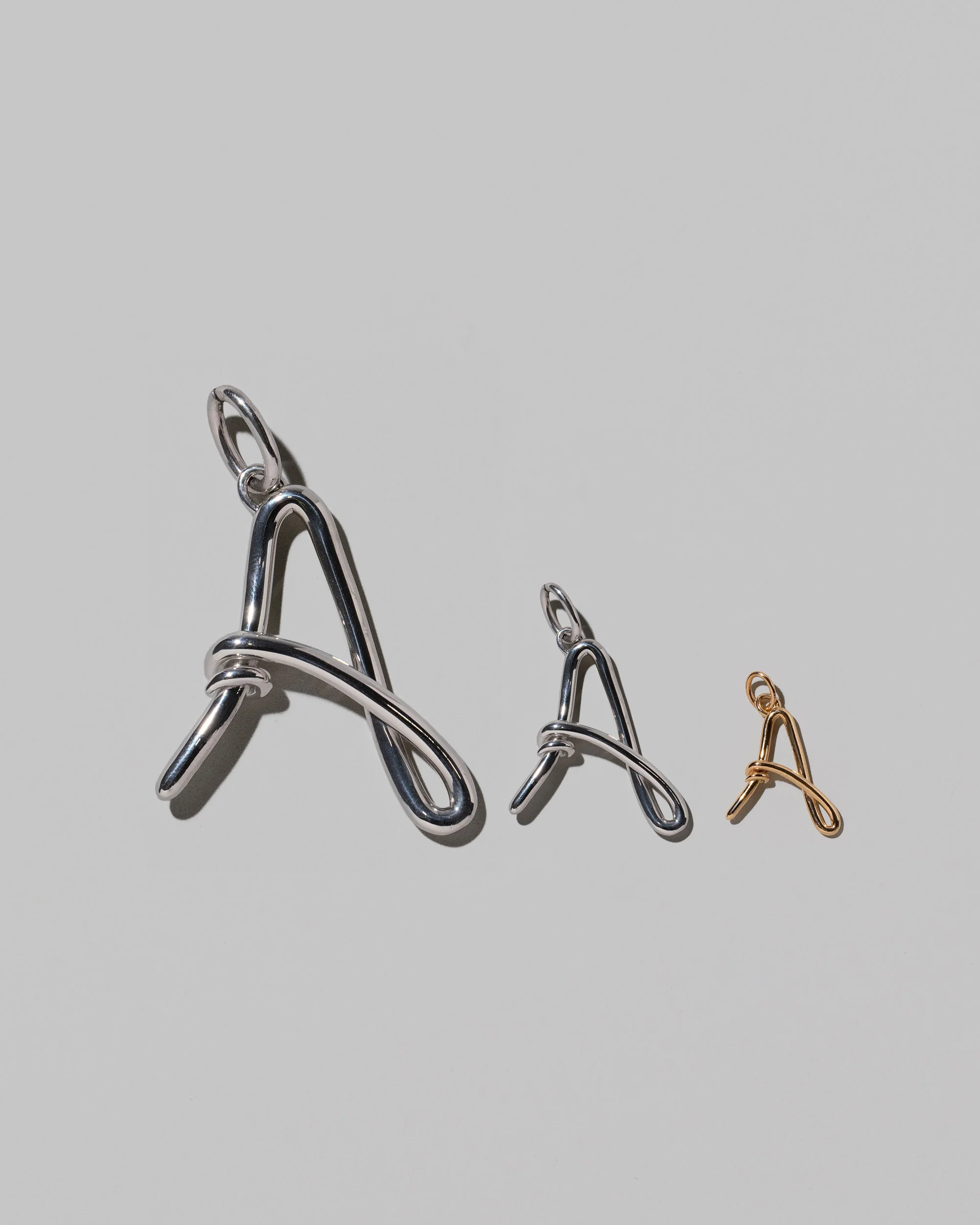Medium Sterling Silver Letter Charm - Image 7