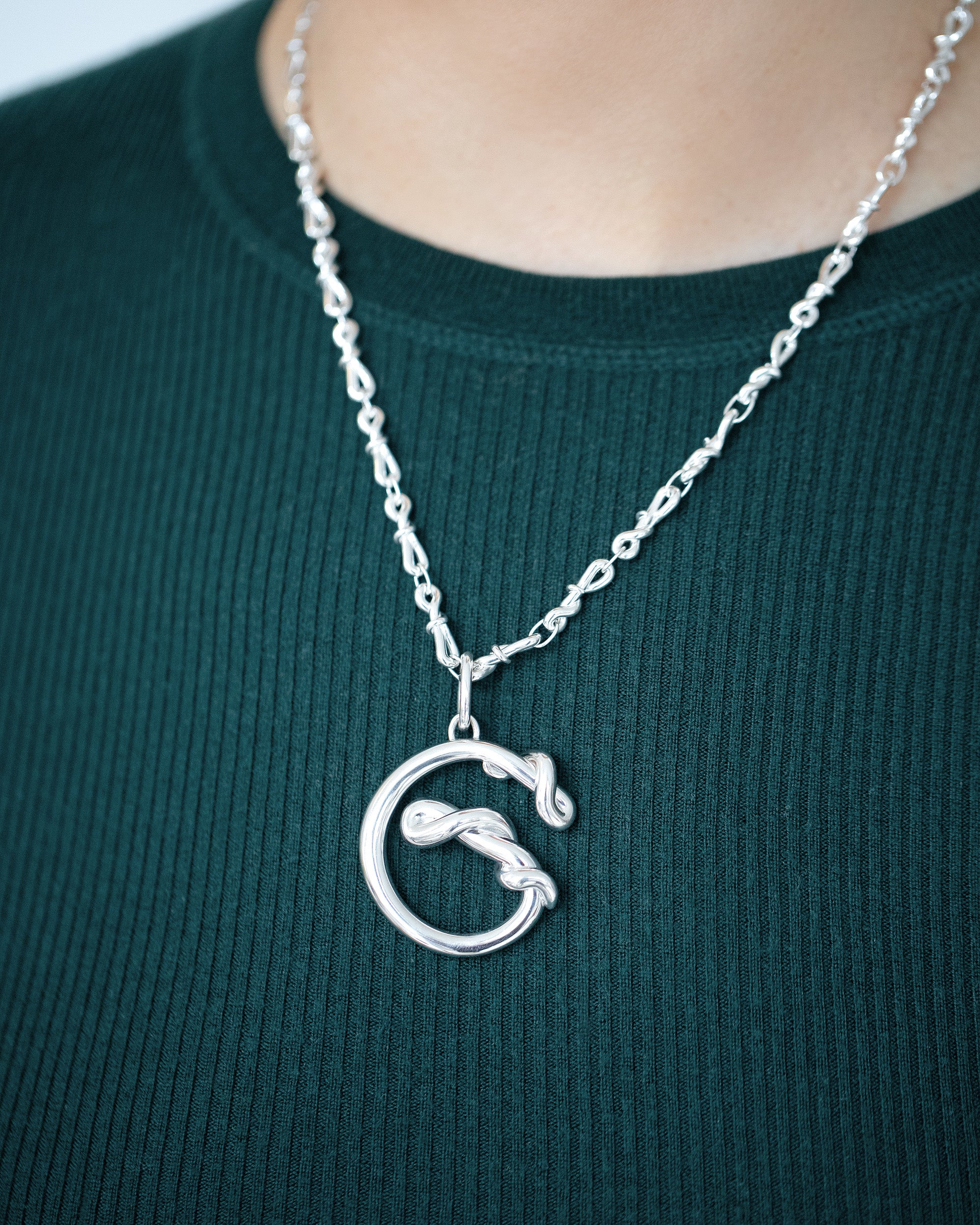Sterling Silver Torsional Chain Necklace - Image 3