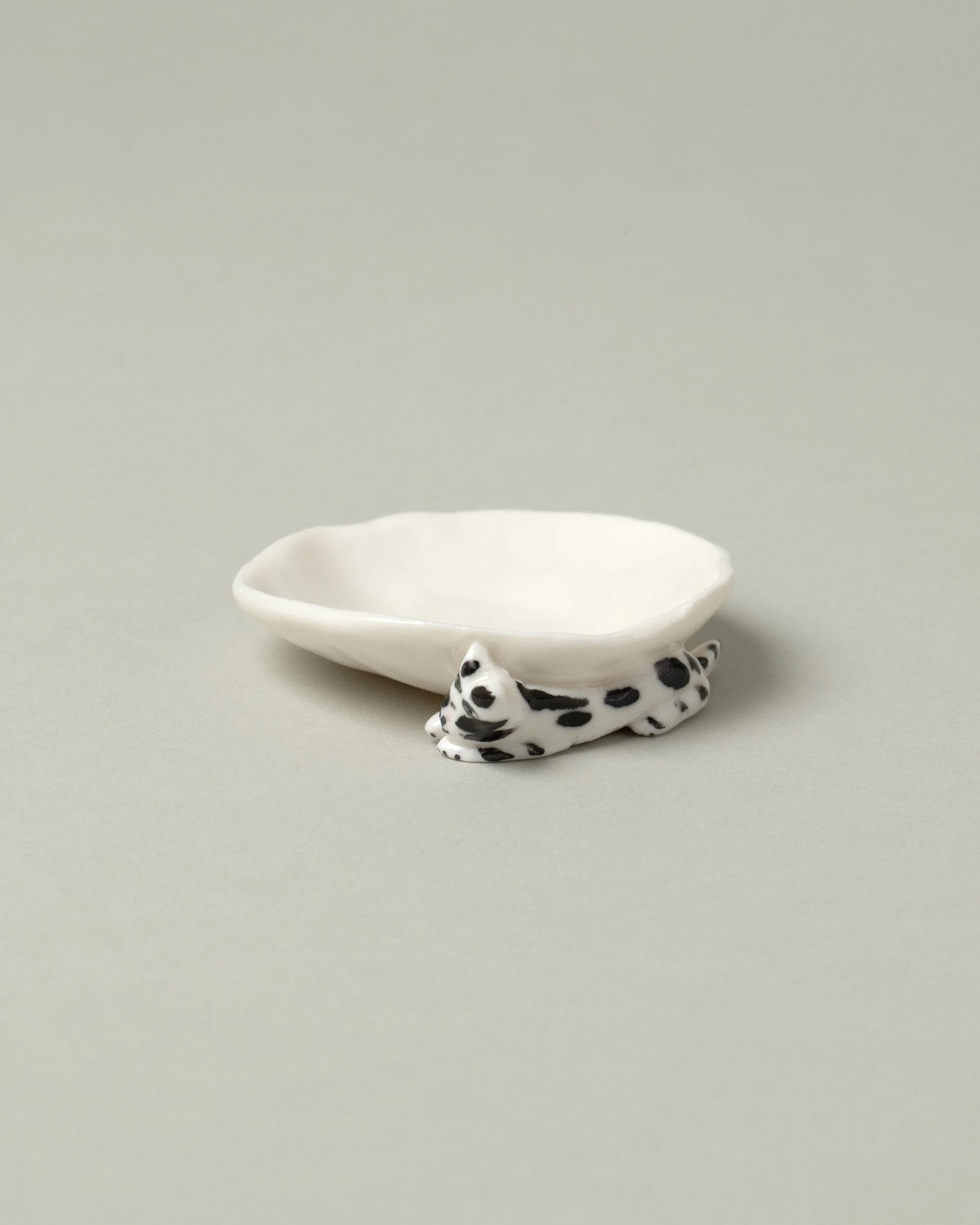 Black Spots Mini Cat Dish