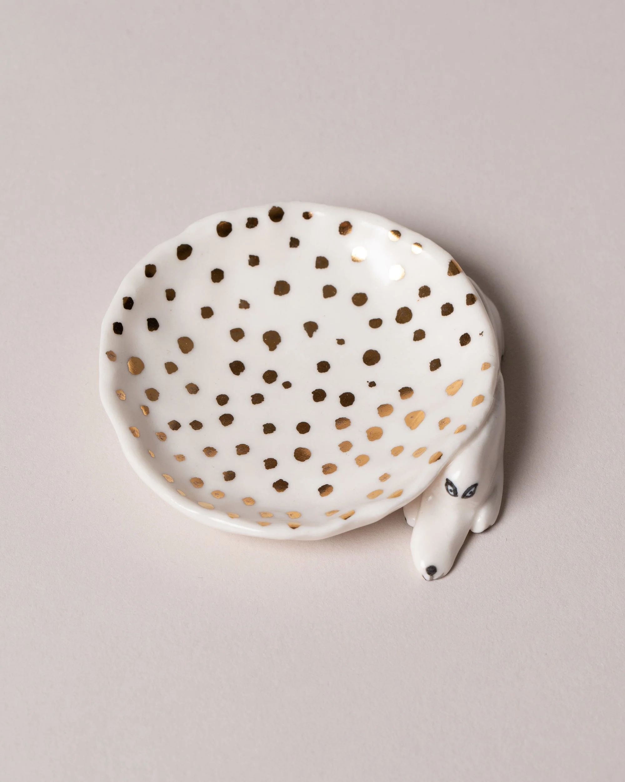 Gold Dots Mini Dog Dish - Image 2