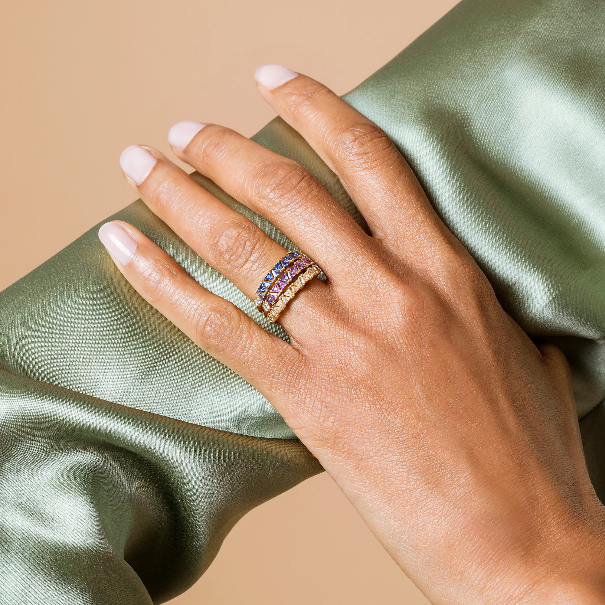 Eleven Trillion Ring - Teal Sapphire - Image 3