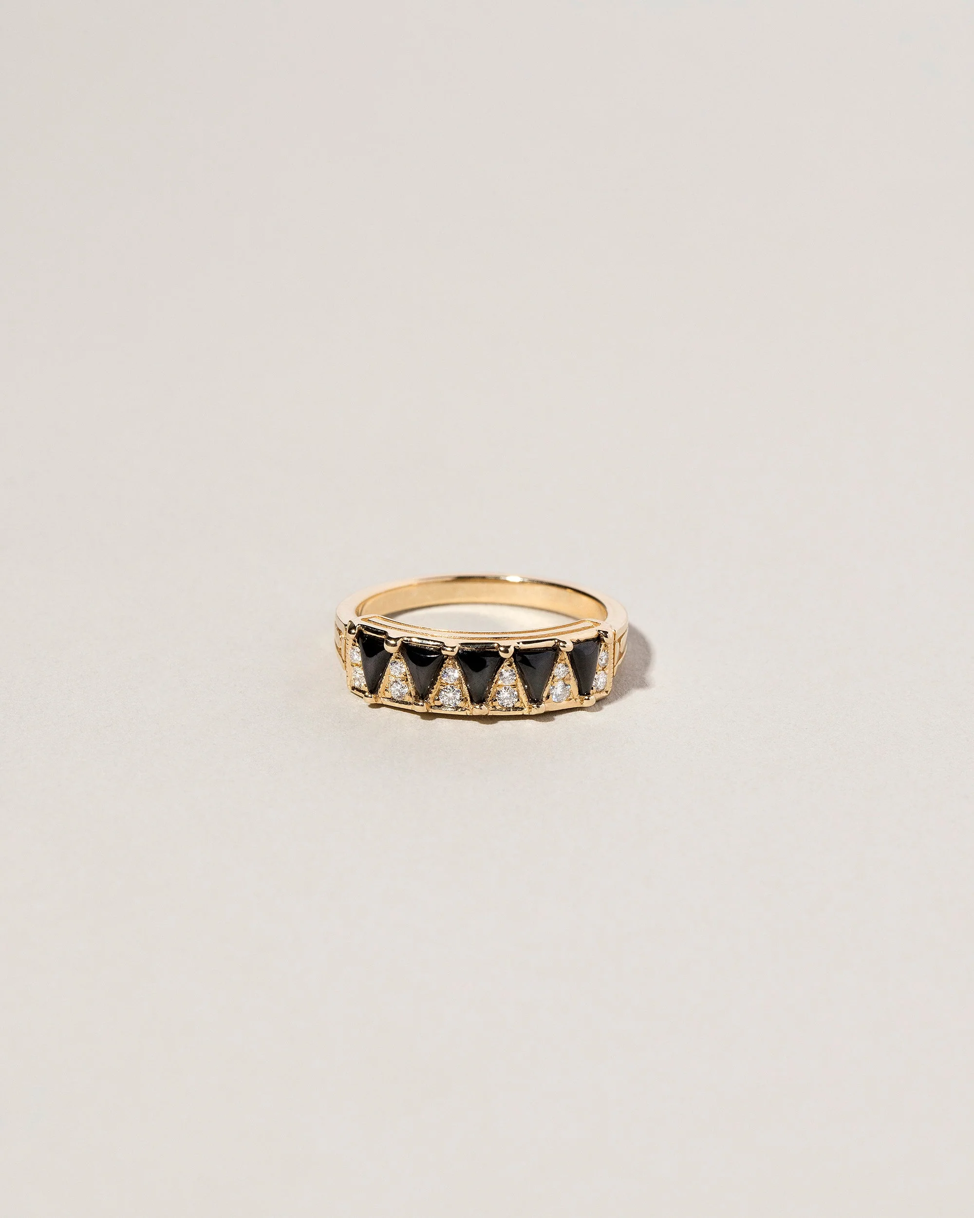 Five Triangle Ring - Black Spinel