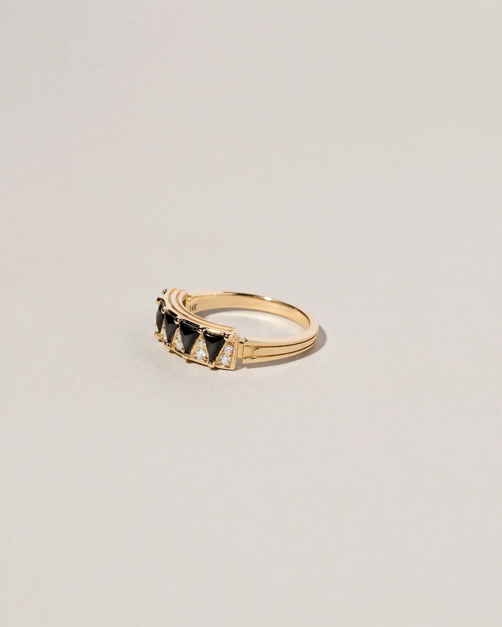 Five Triangle Ring - Black Spinel - Image 2