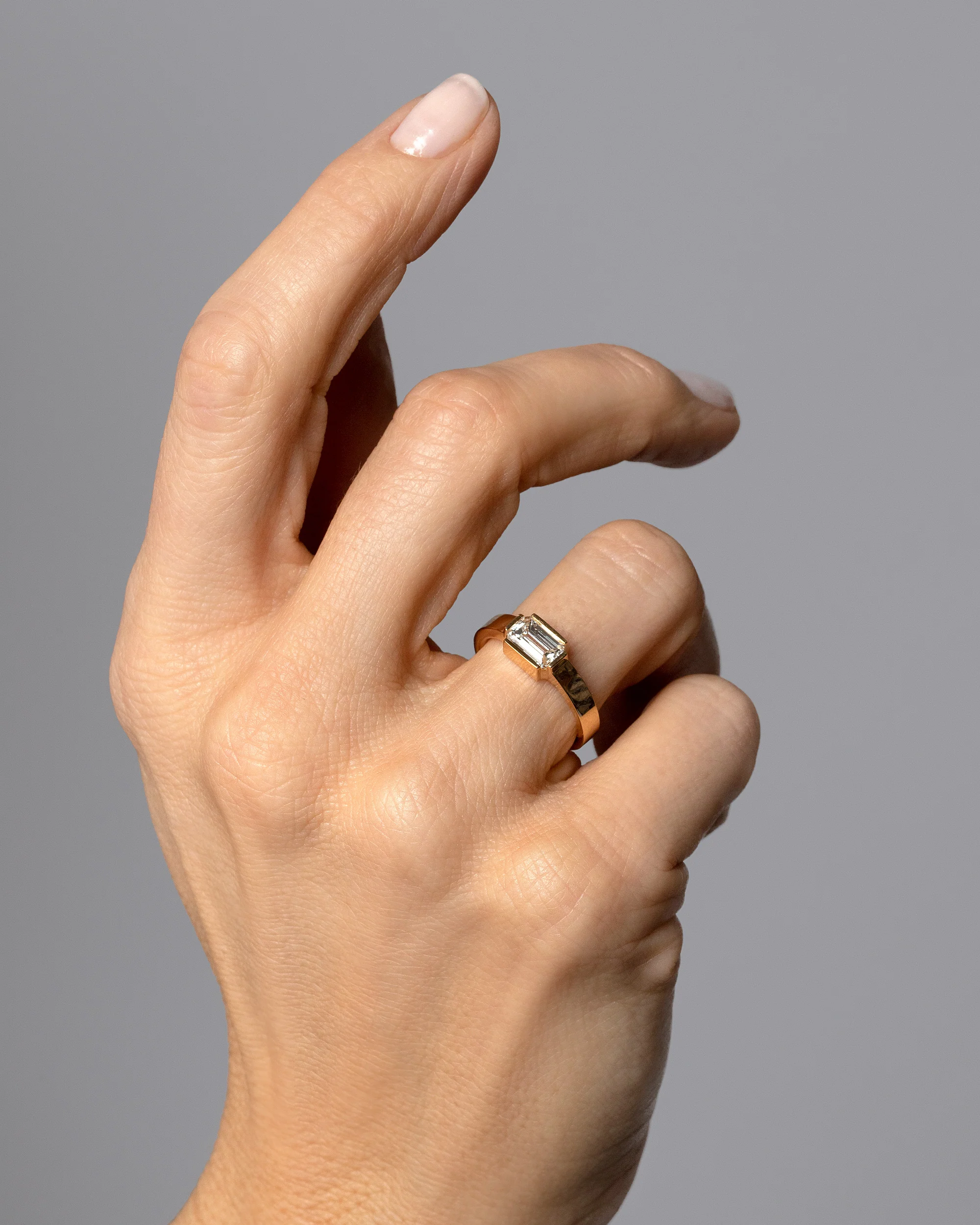 Fold Ring - Champagne Diamond - Image 5