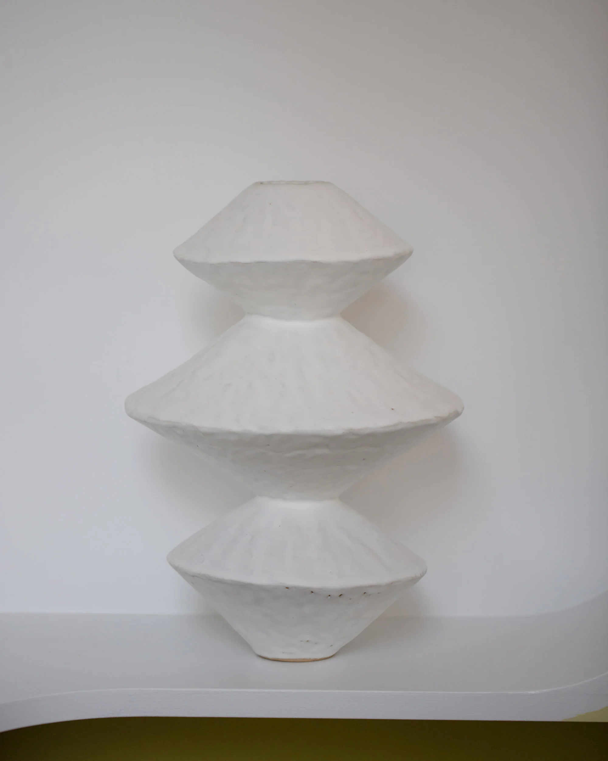 Matte White Triple Diamond Vessel