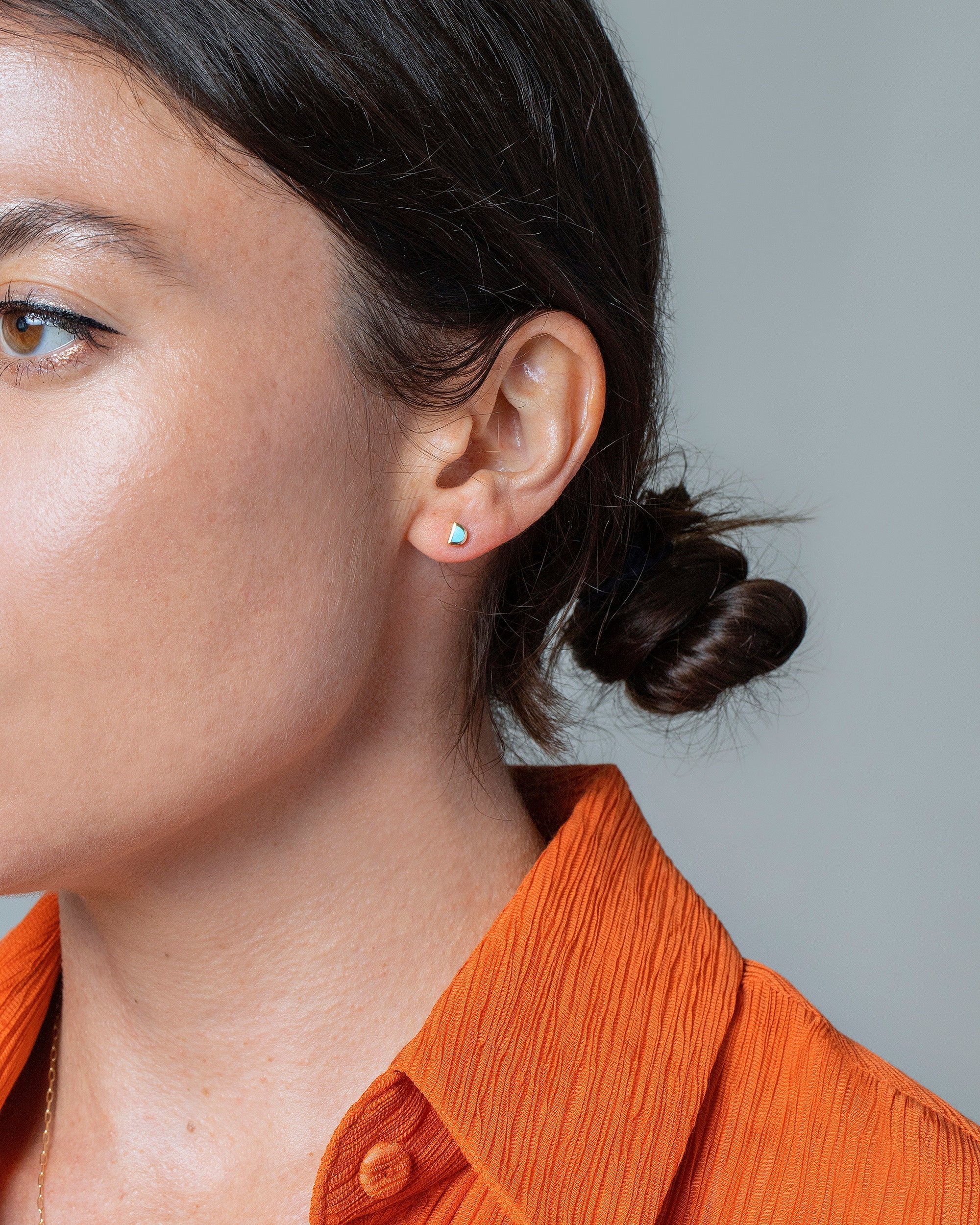 Half Moon Stud Earring Single - Image 2