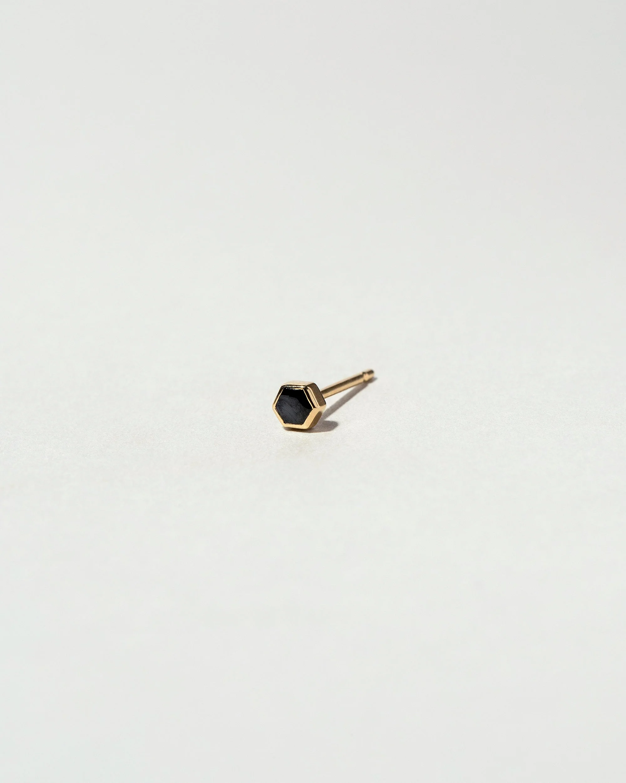 Hexagon Stud Earring Single