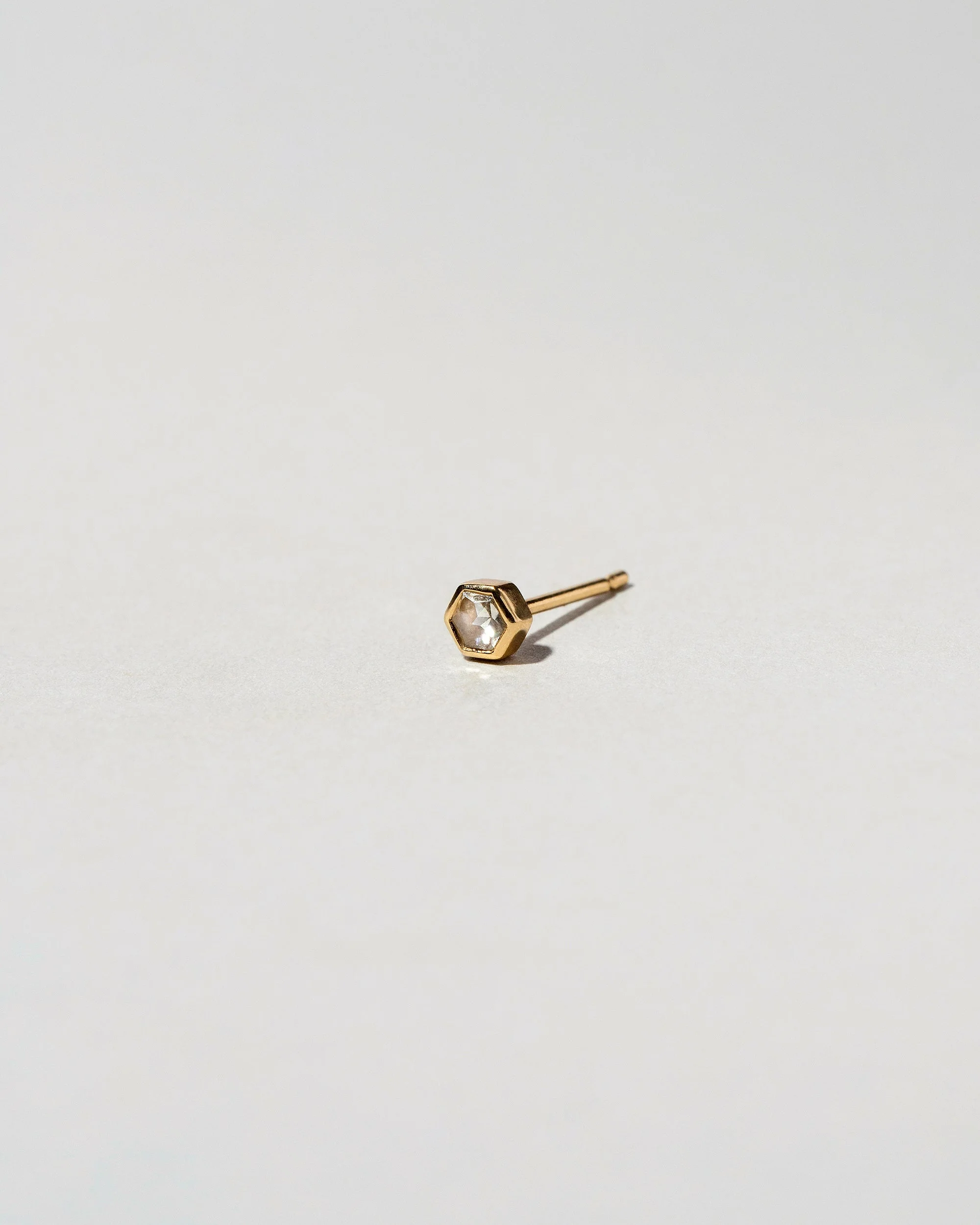 Hexagon Stud Earring Single - Image 3