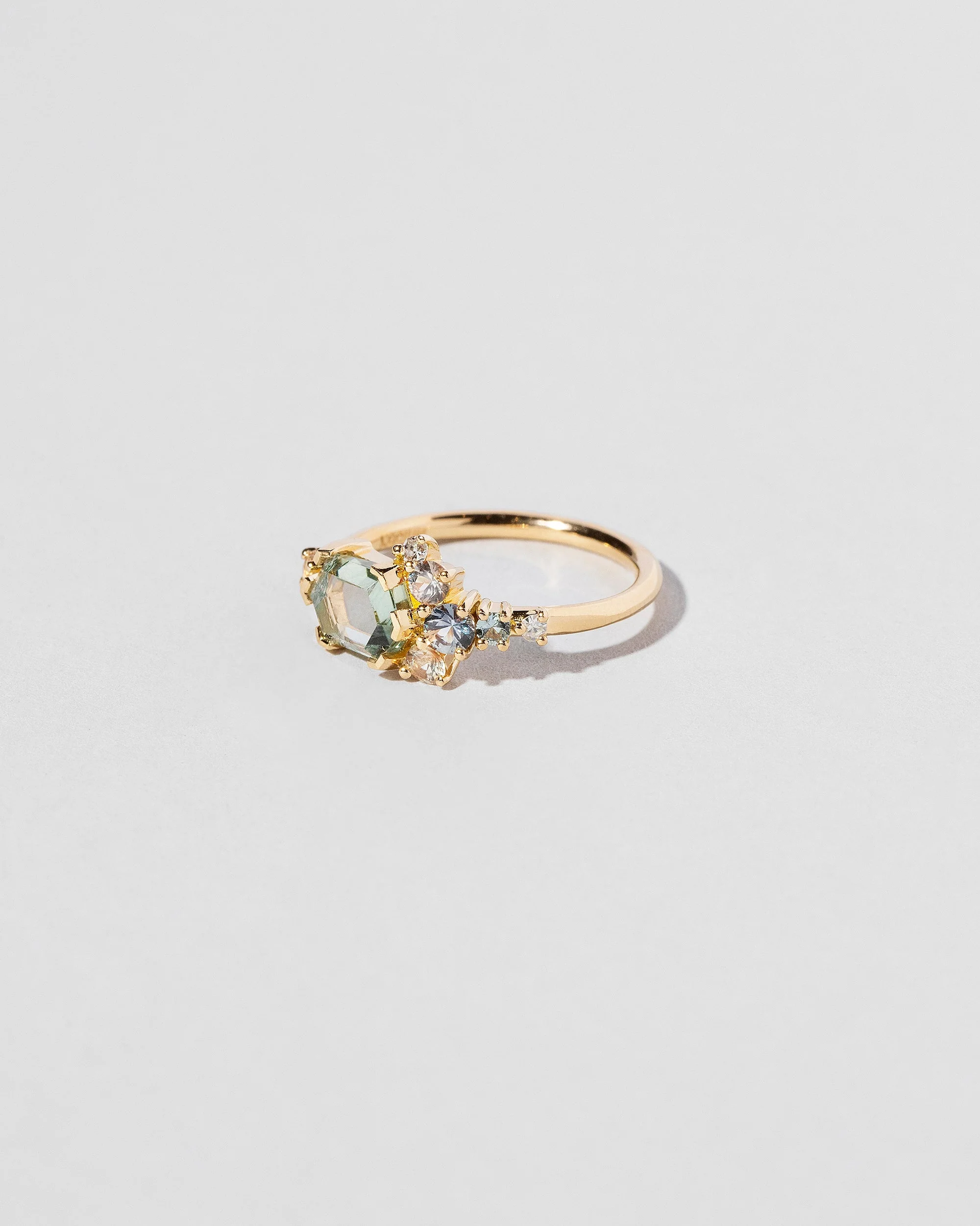 Hexagonal Slice Sapphire Cluster Ring - Image 2
