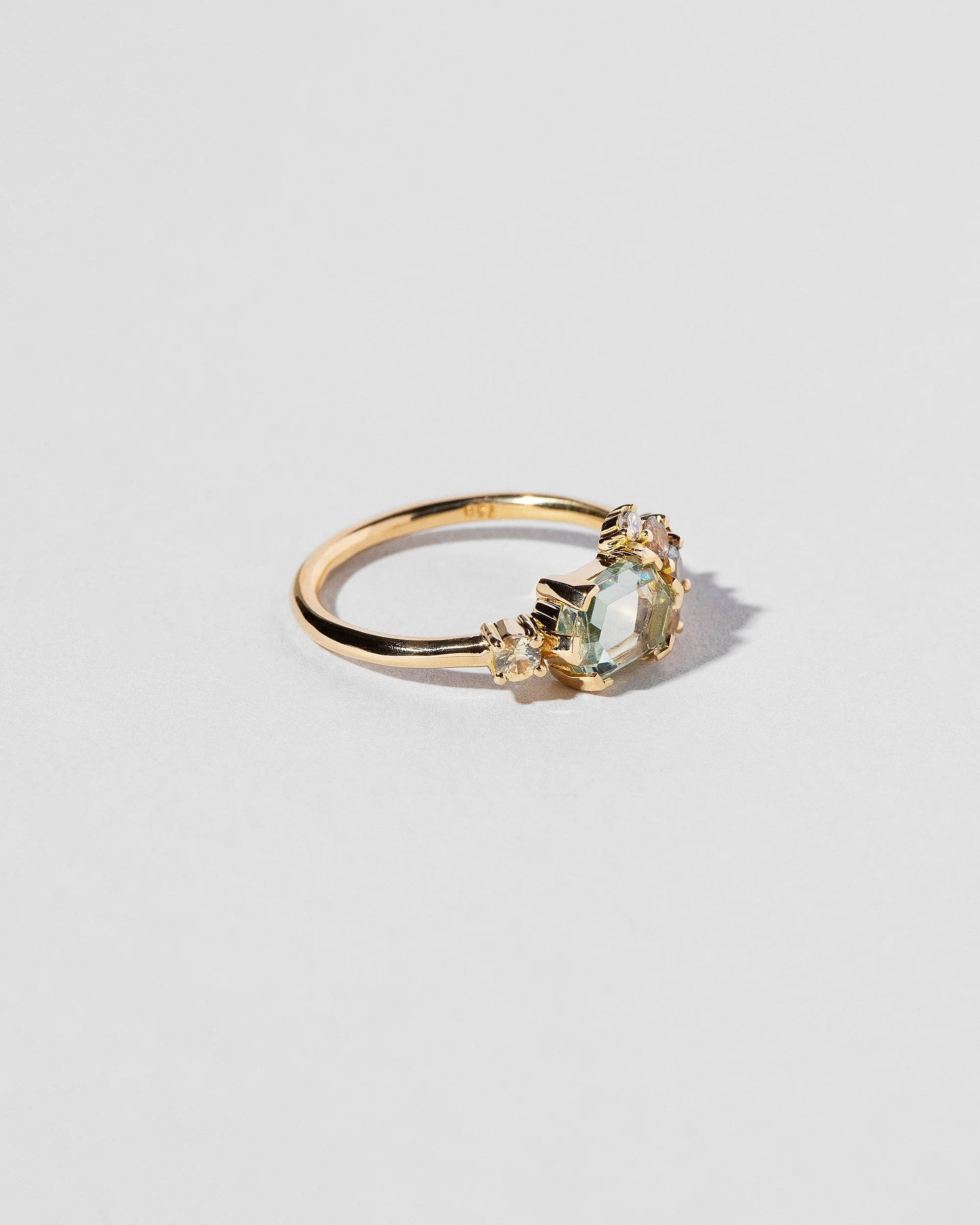 Hexagonal Slice Sapphire Cluster Ring - Image 3