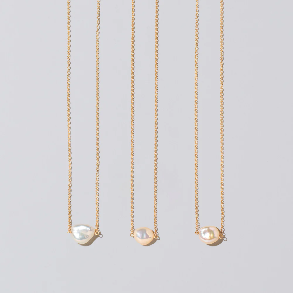 Lagniappe Pearl Necklace - White - Image 3