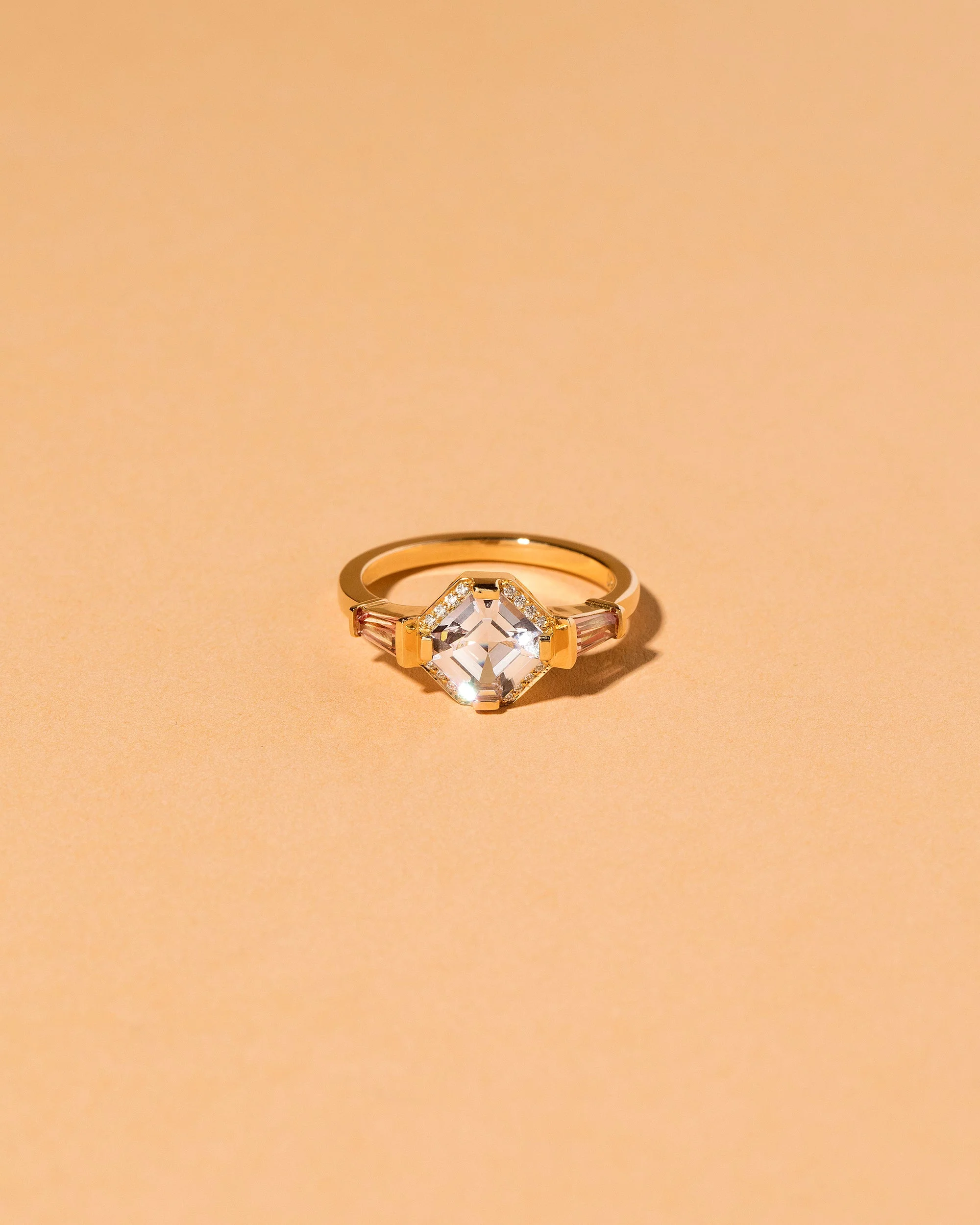 Lavender Spinel with Diamond Pavé Ring