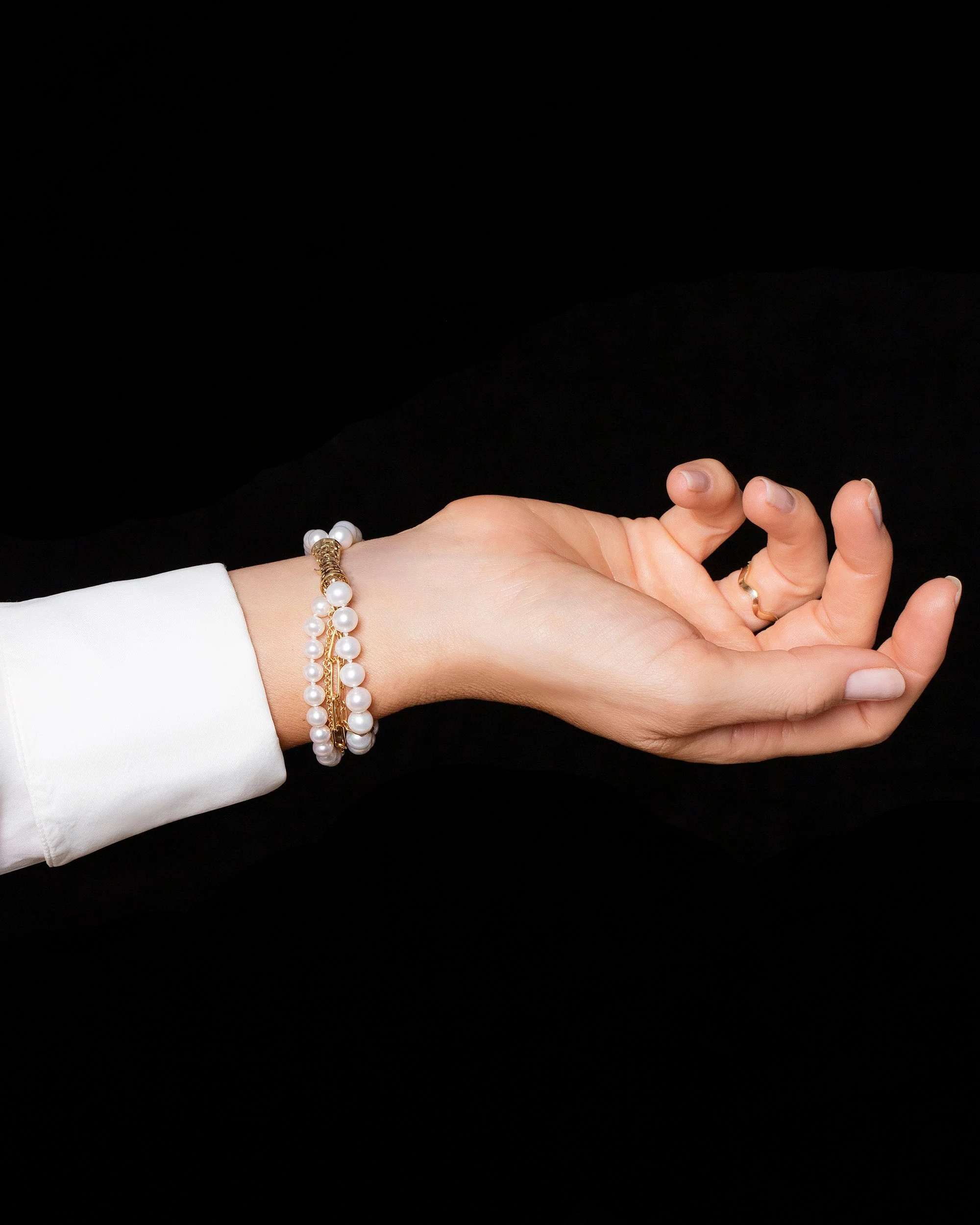Layered Pearl Bracelet - Image 3