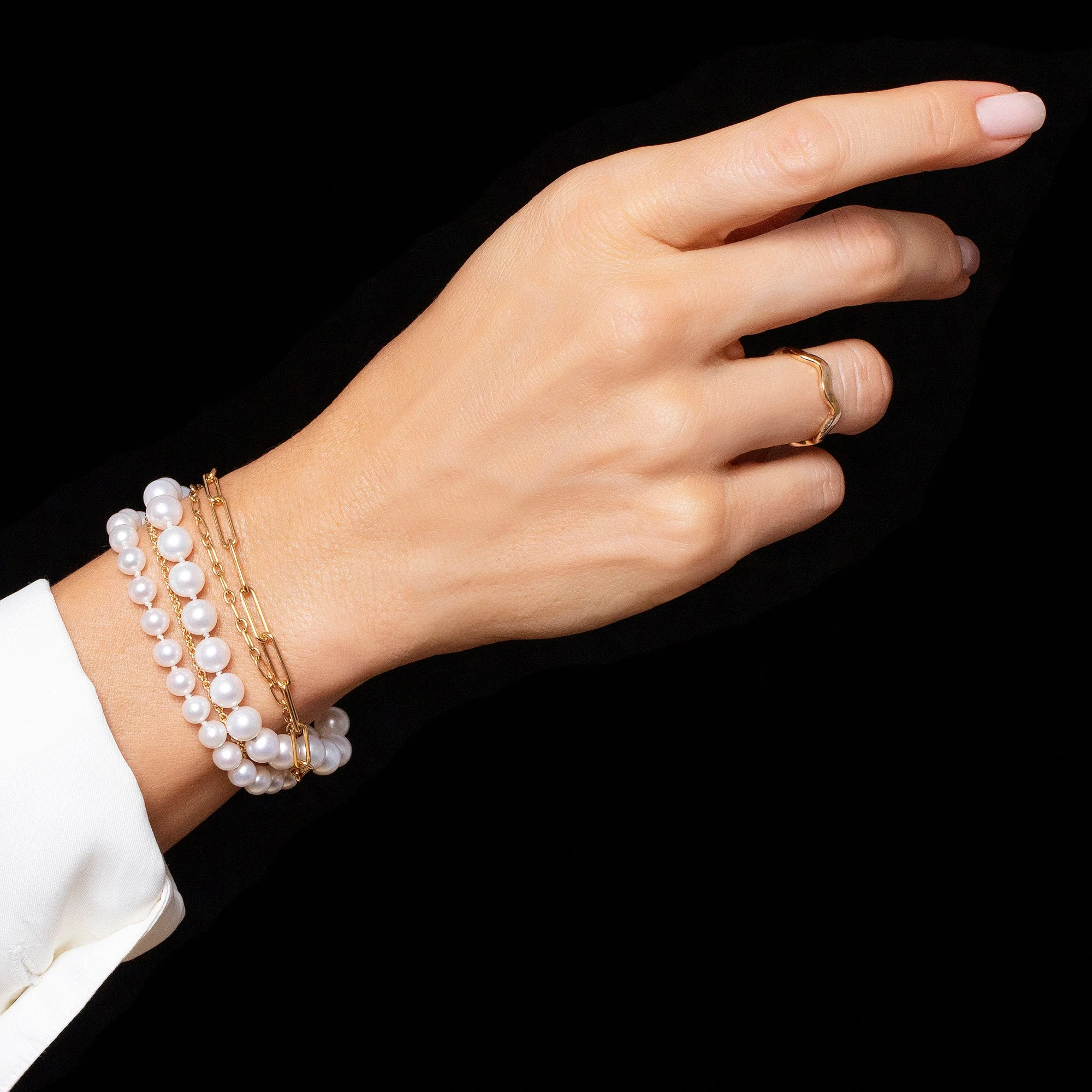 Layered Pearl Bracelet - Image 4
