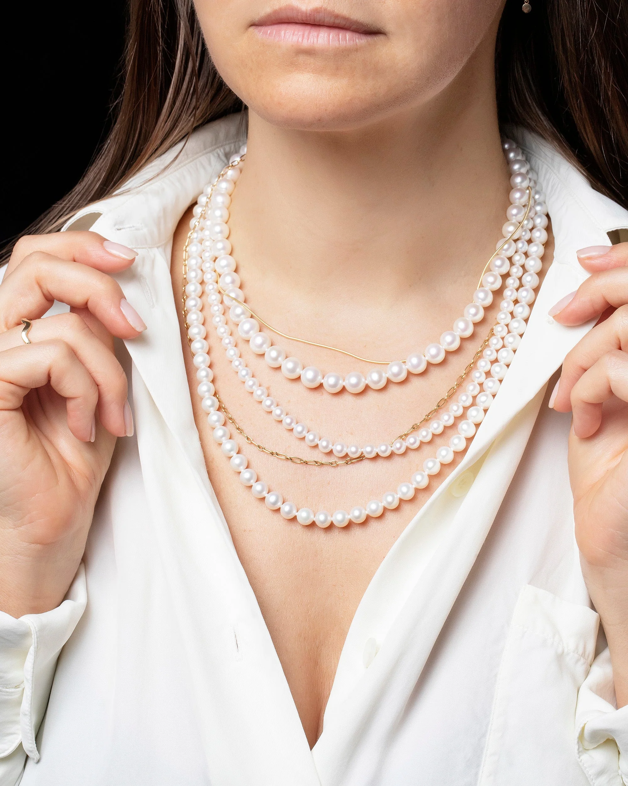 Layered Pearl Necklace - Image 3