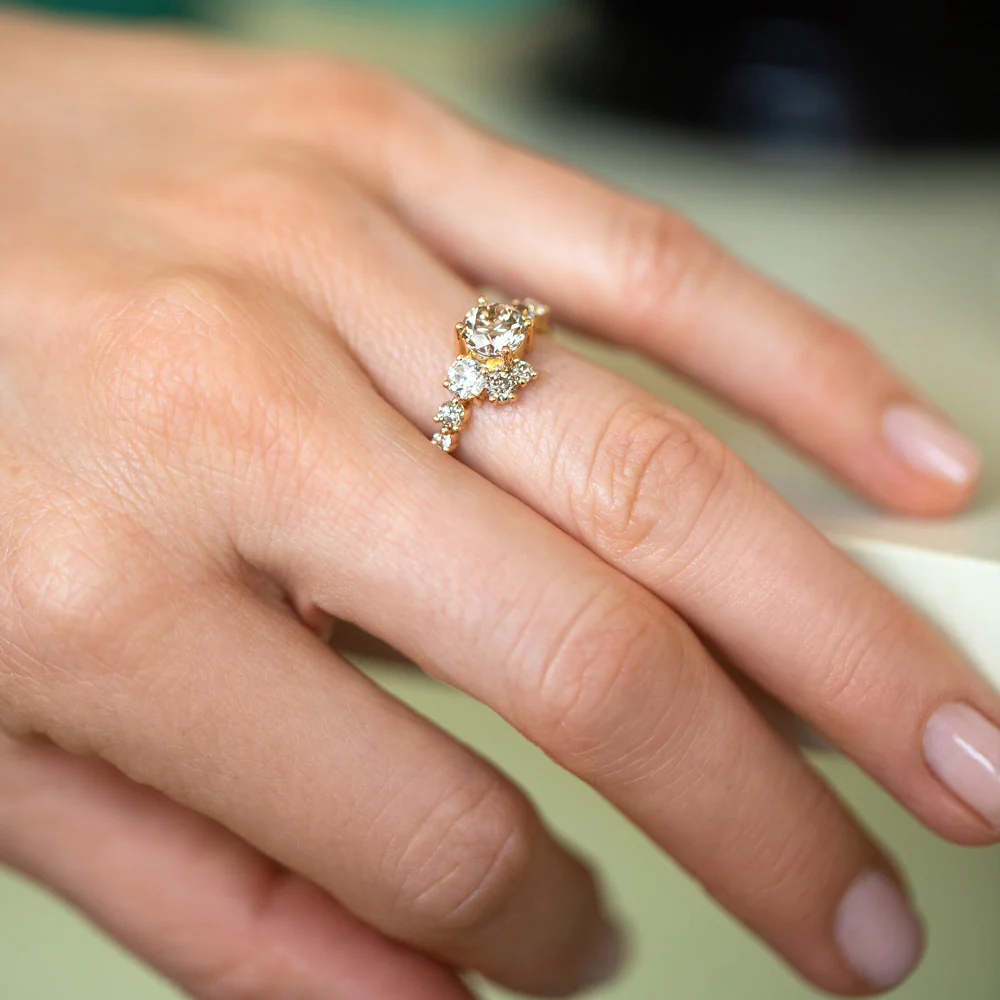 Luna Ring - Champagne Diamond - Image 5