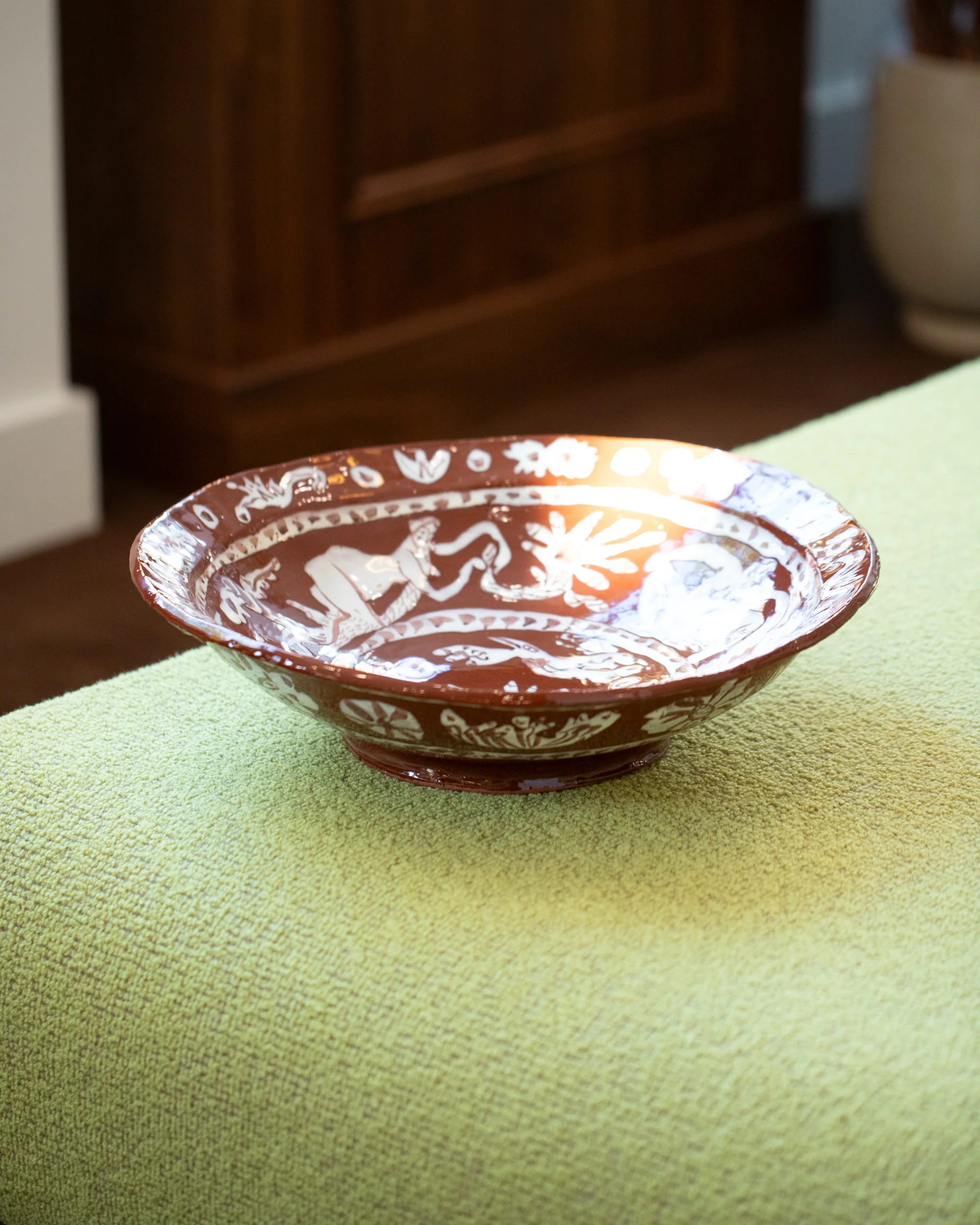 Extra Large Chocolate Flower Lickers Bowl