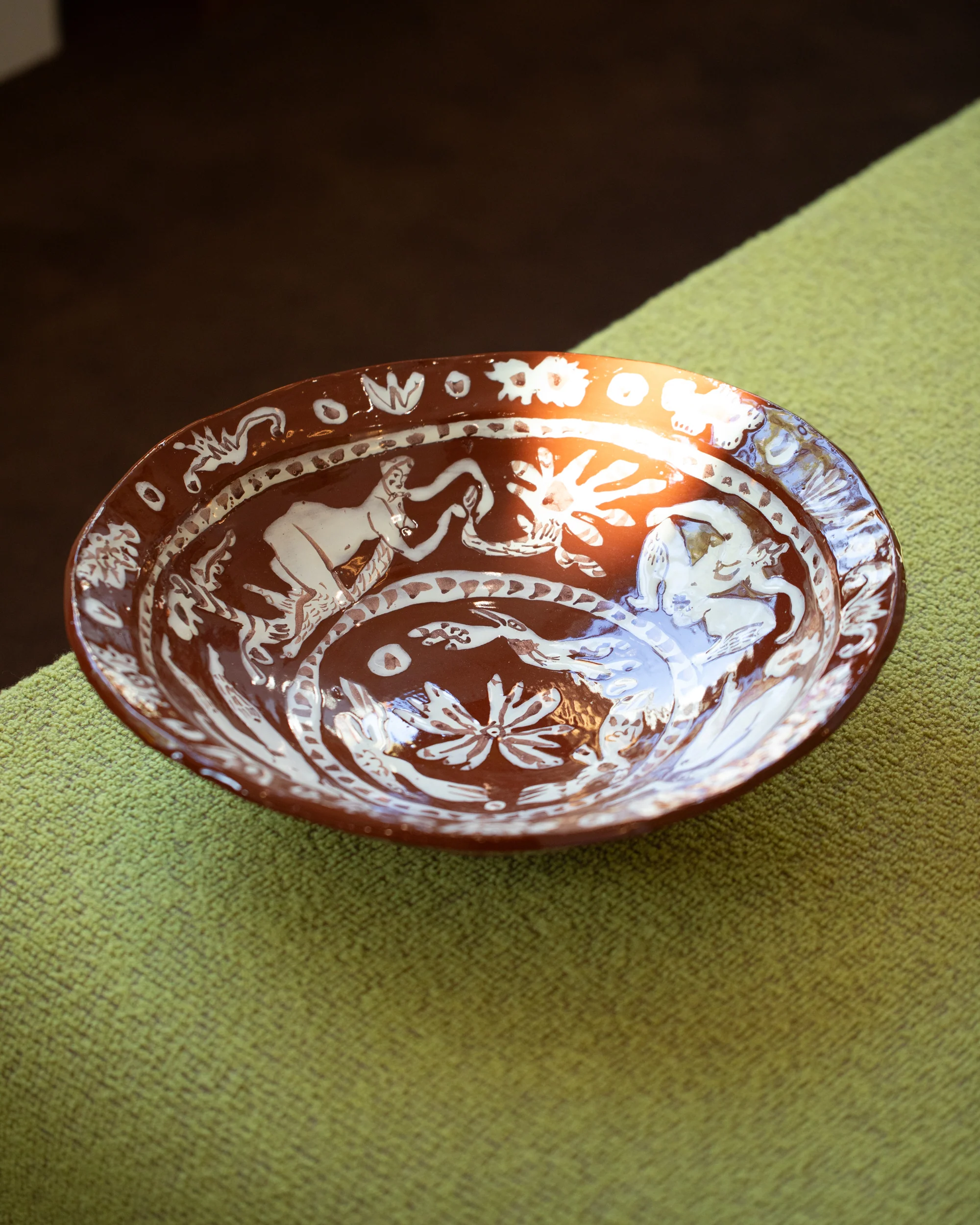 Extra Large Chocolate Flower Lickers Bowl - Image 2